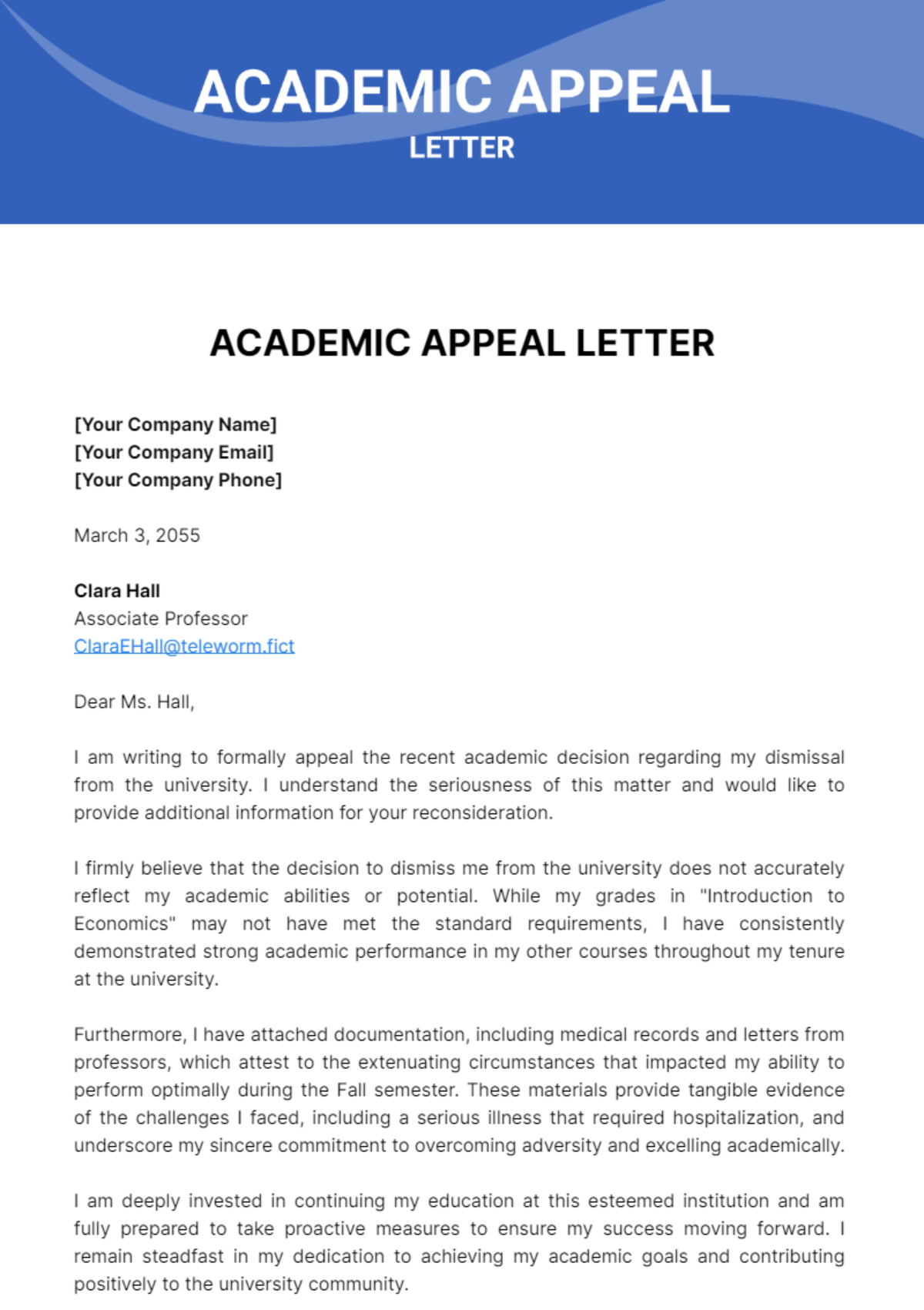 Essential Guide to Writing an Effective Academic Appeal Letter Sample