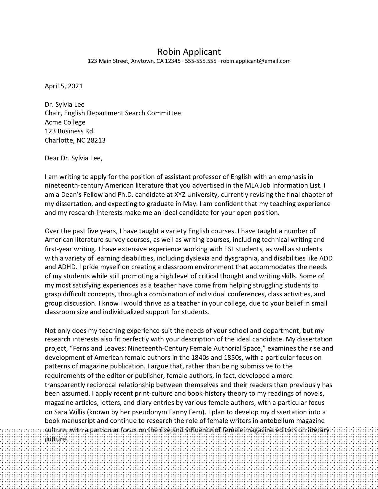 Crafting the Perfect Academic Application Cover Letter: Tips and Strategies