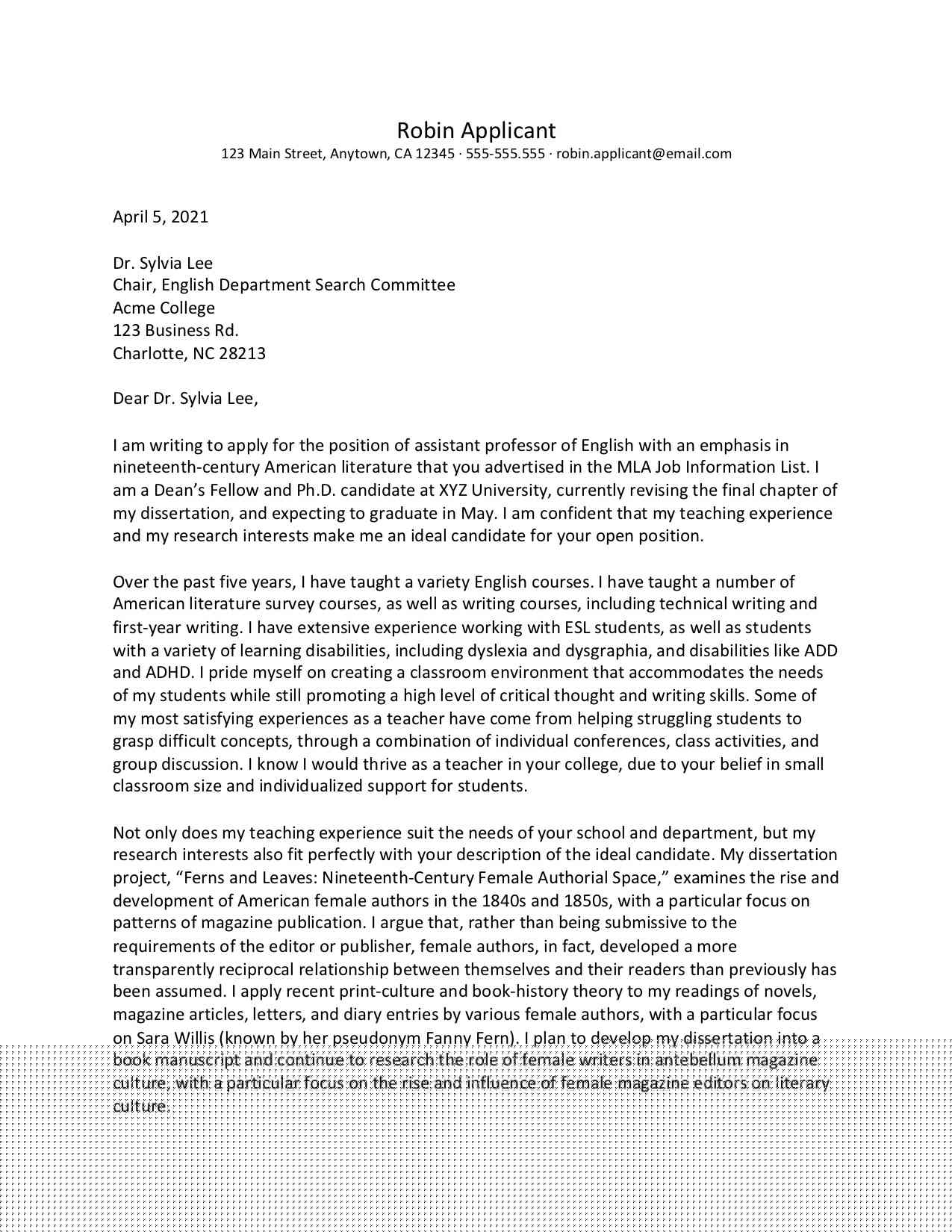 Crafting the Perfect Academic Application Letter: A Comprehensive Guide