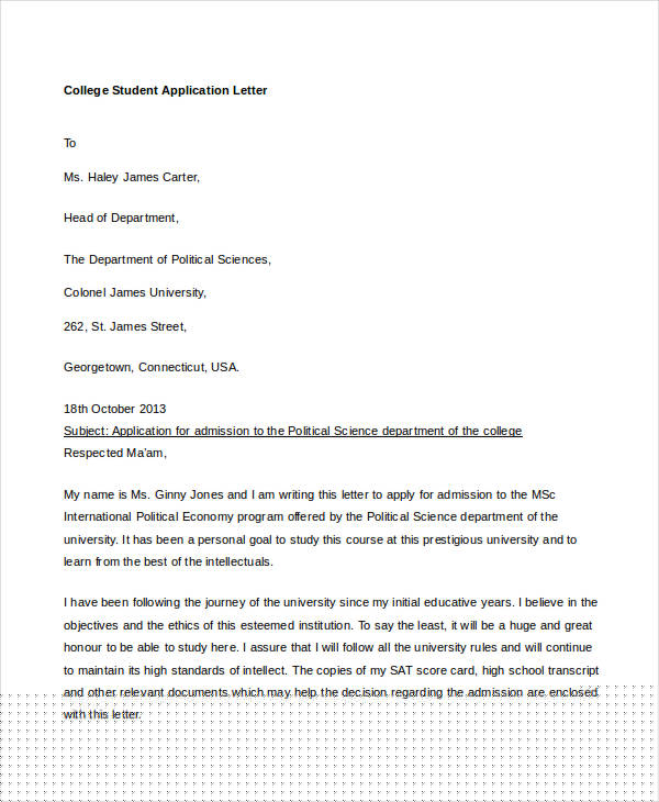 Essential Tips for Crafting an Effective Application Letter for Undergraduate Admissions