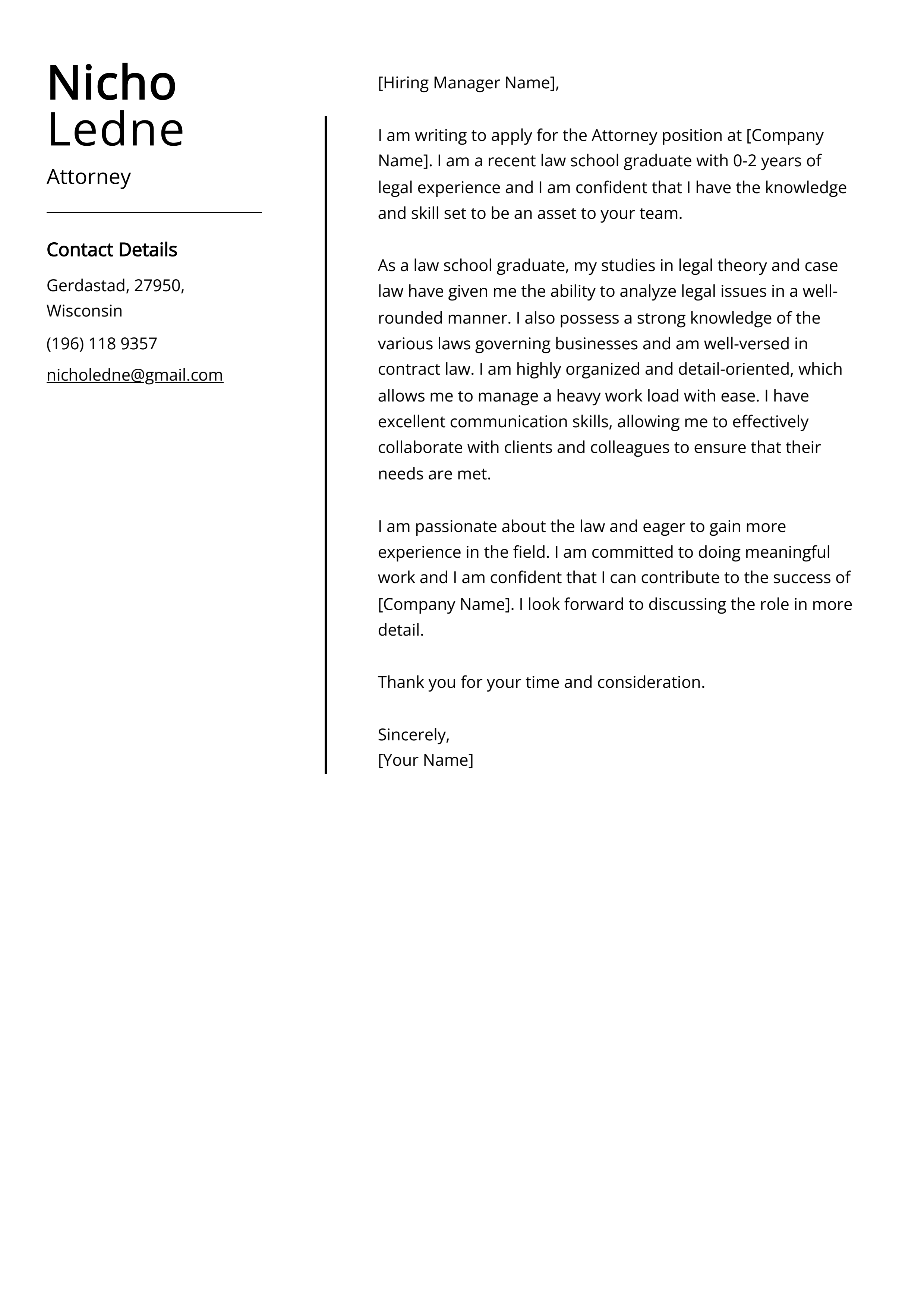 Essential Attorney Cover Letter Examples to Elevate Your Job Application