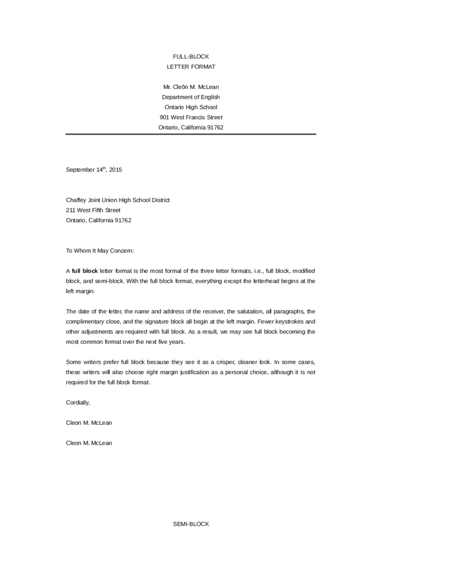 Mastering Professional Communication: A Comprehensive Guide to Block Format Letter Template