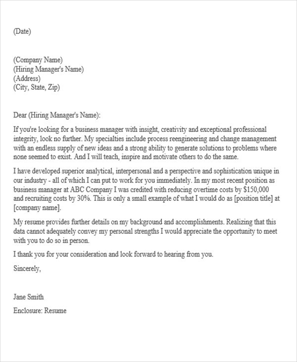 Crafting an Effective Business Manager Application Letter: Tips and Examples