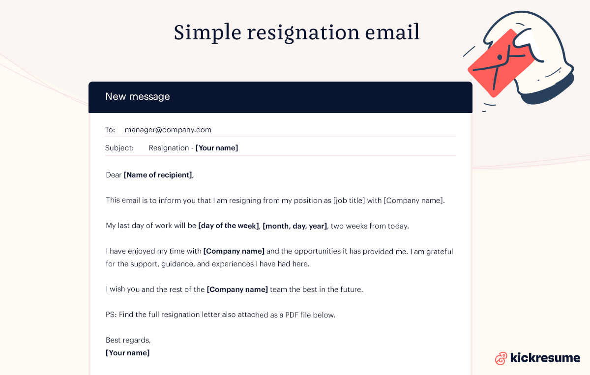 can you resign via email
