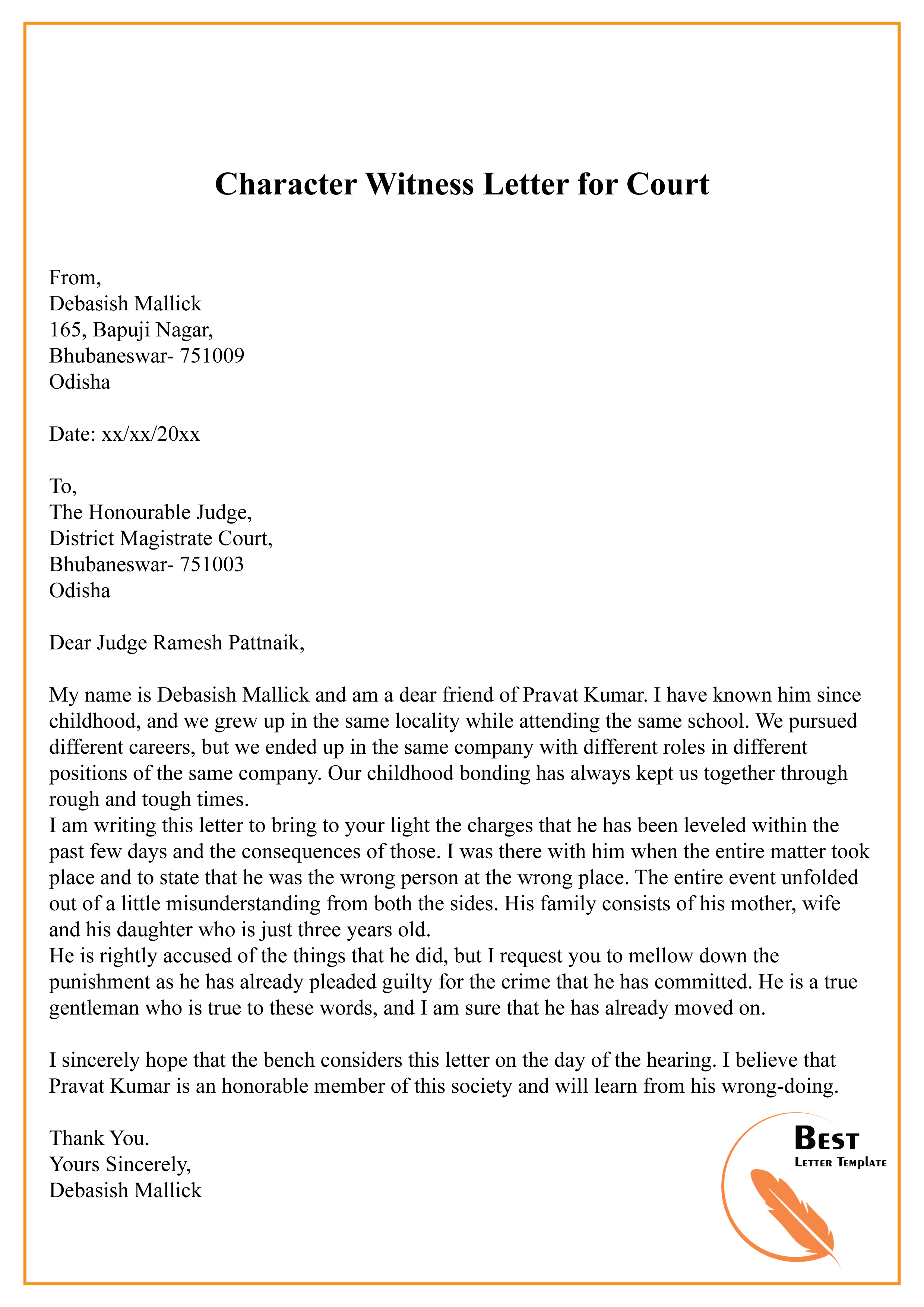 Writing a Powerful Character Letter for Court: Tips and Guidelines