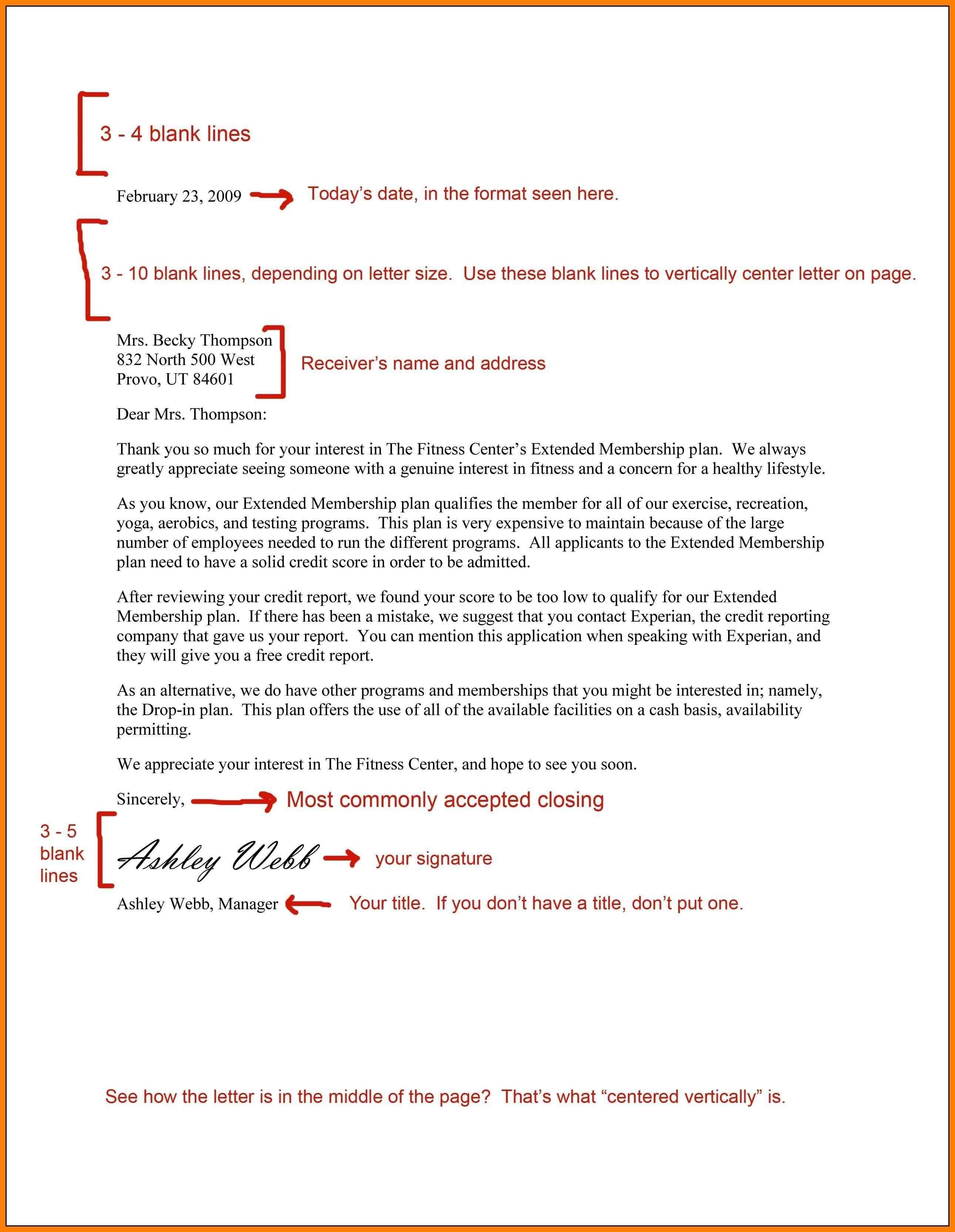 cover letter spacing and format