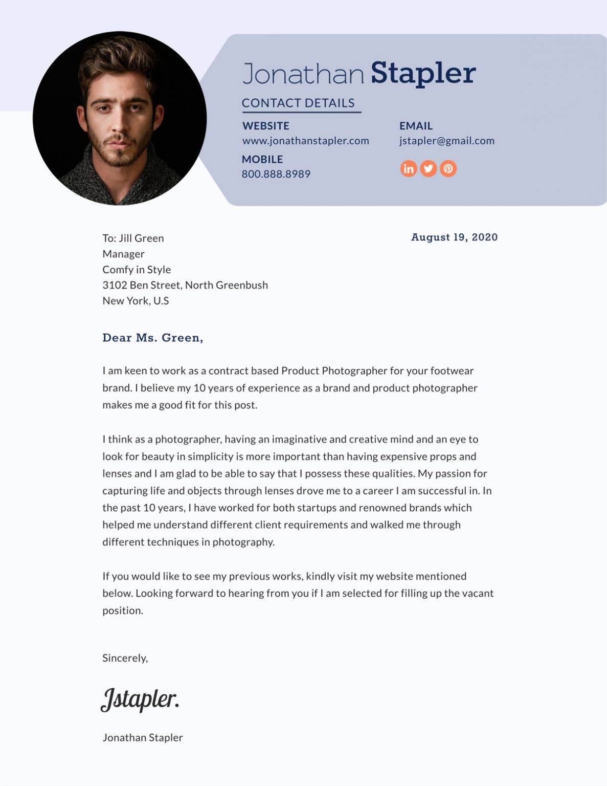 Crafting the Perfect Cover Letter with Photo: Tips for Making a Lasting Impression