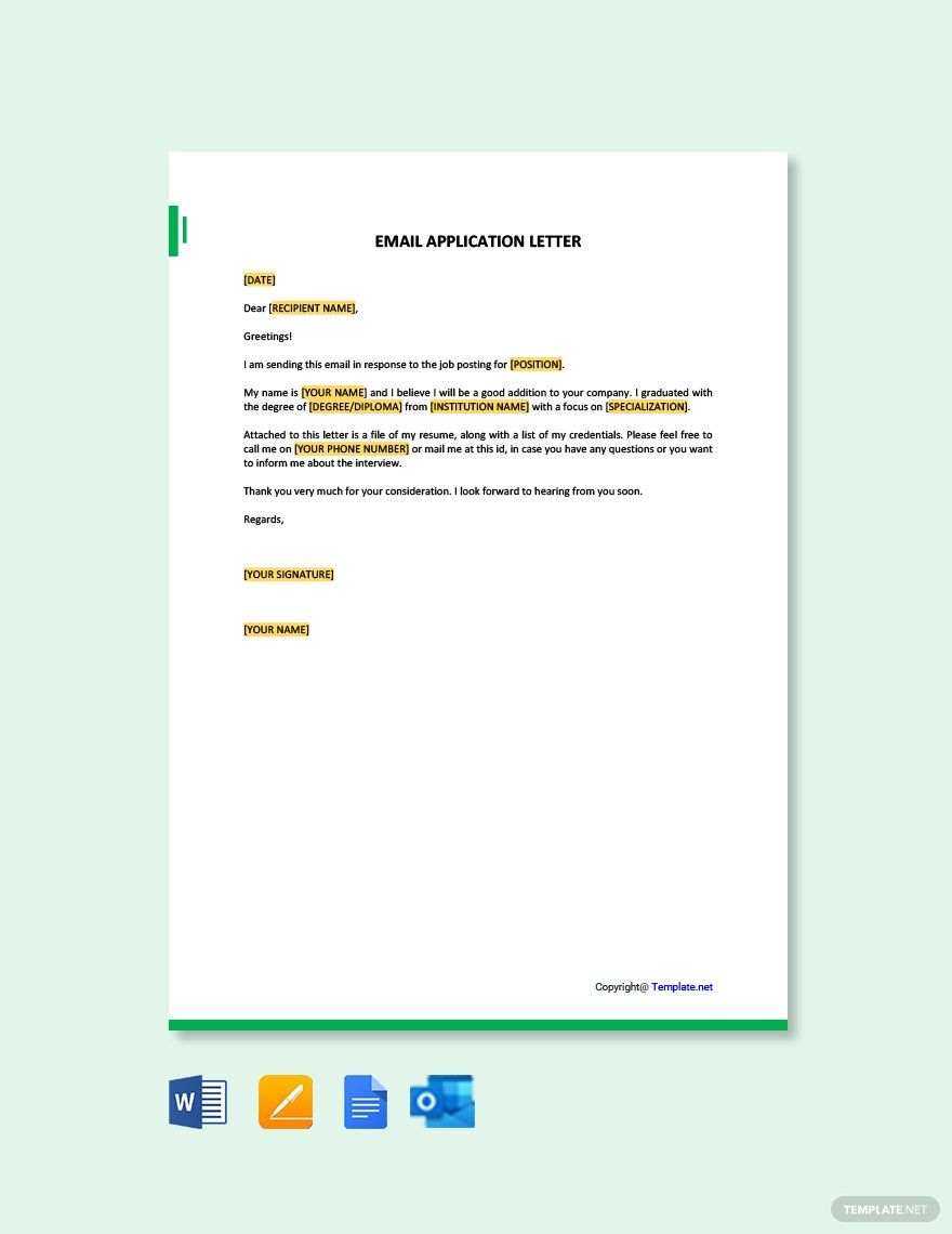 Email Application Letter Template: Your Guide to Crafting the Perfect Application