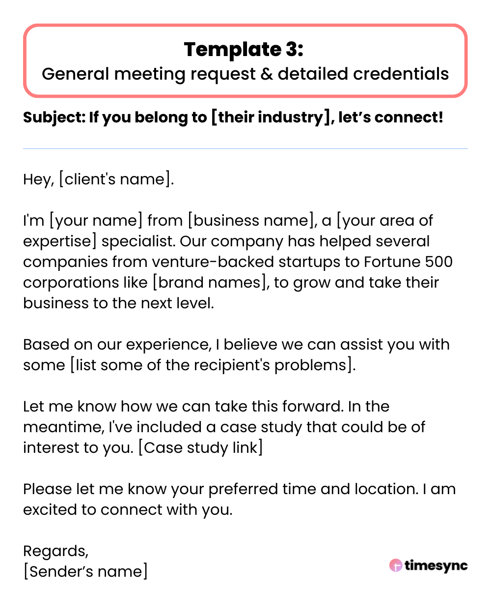 email template for scheduling a meeting