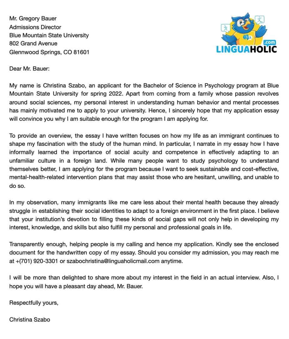 Essential Essay Cover Letter Examples to Enhance Your Application