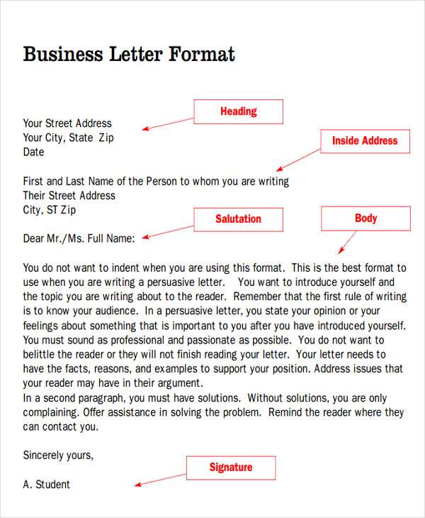 example of salutation in business letter