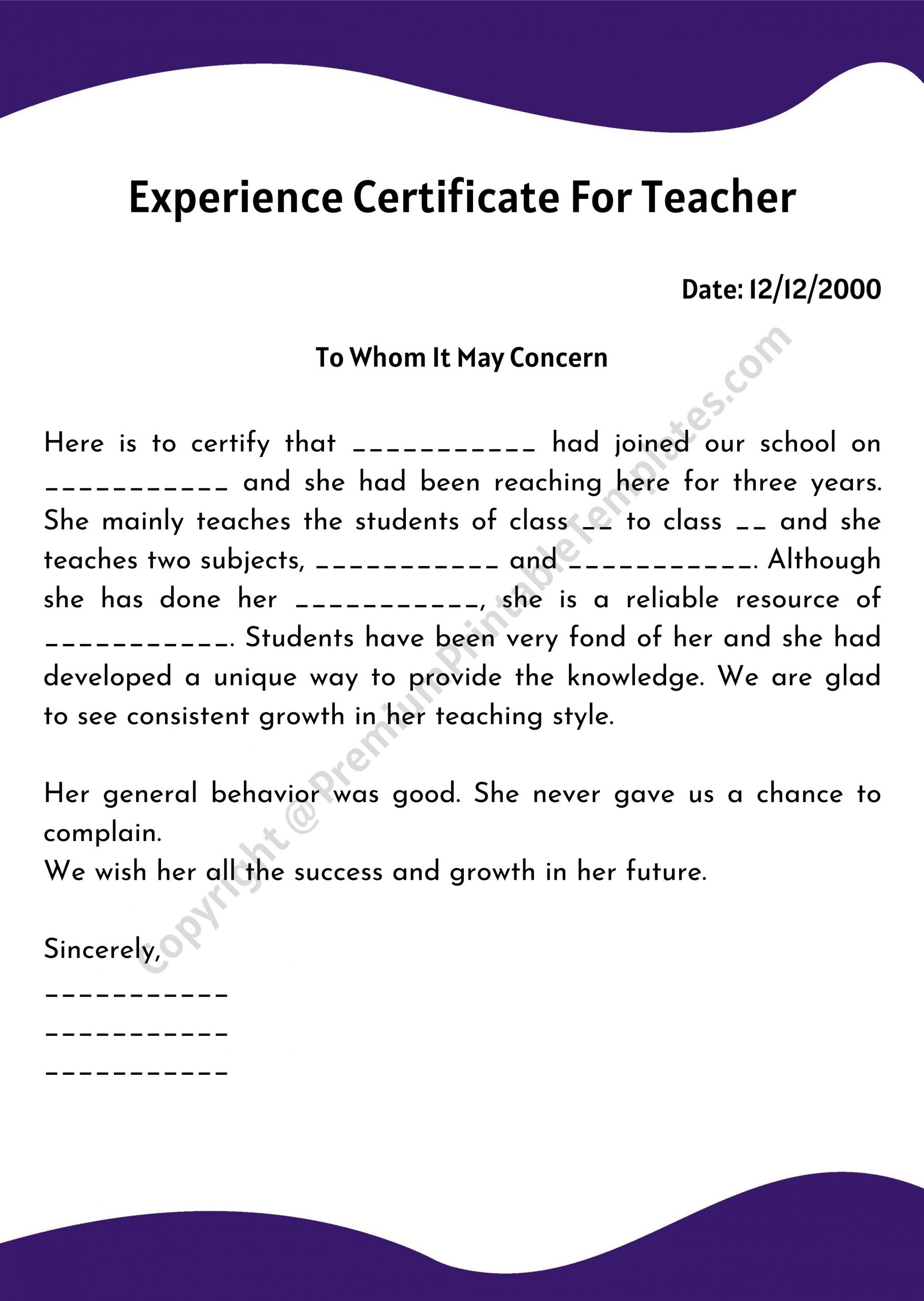 Understanding the Experience Certificate Format: A Complete Guide