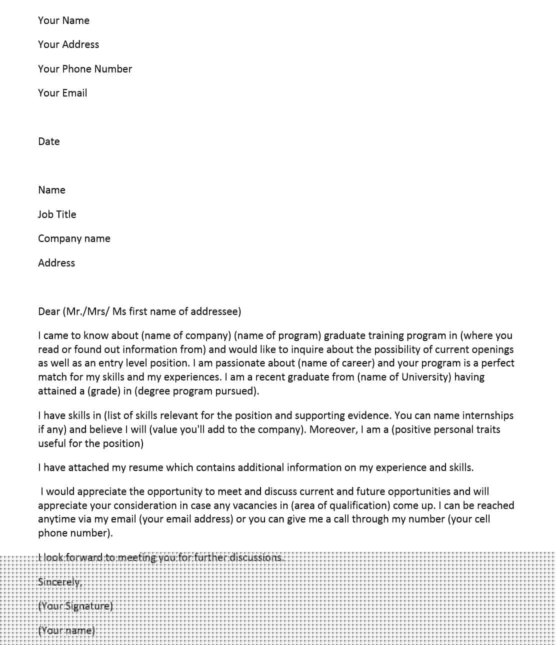 expression of interest letter format