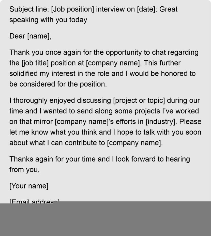 follow up after second interview