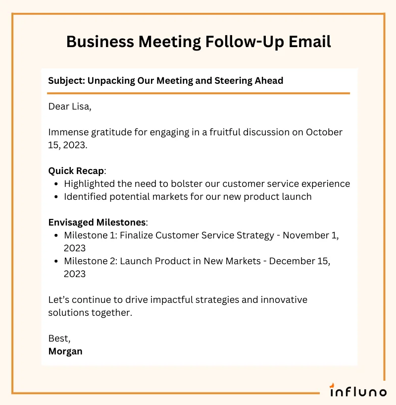 follow up email after a meeting sample
