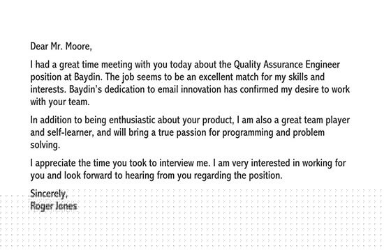 follow up email after interview no response