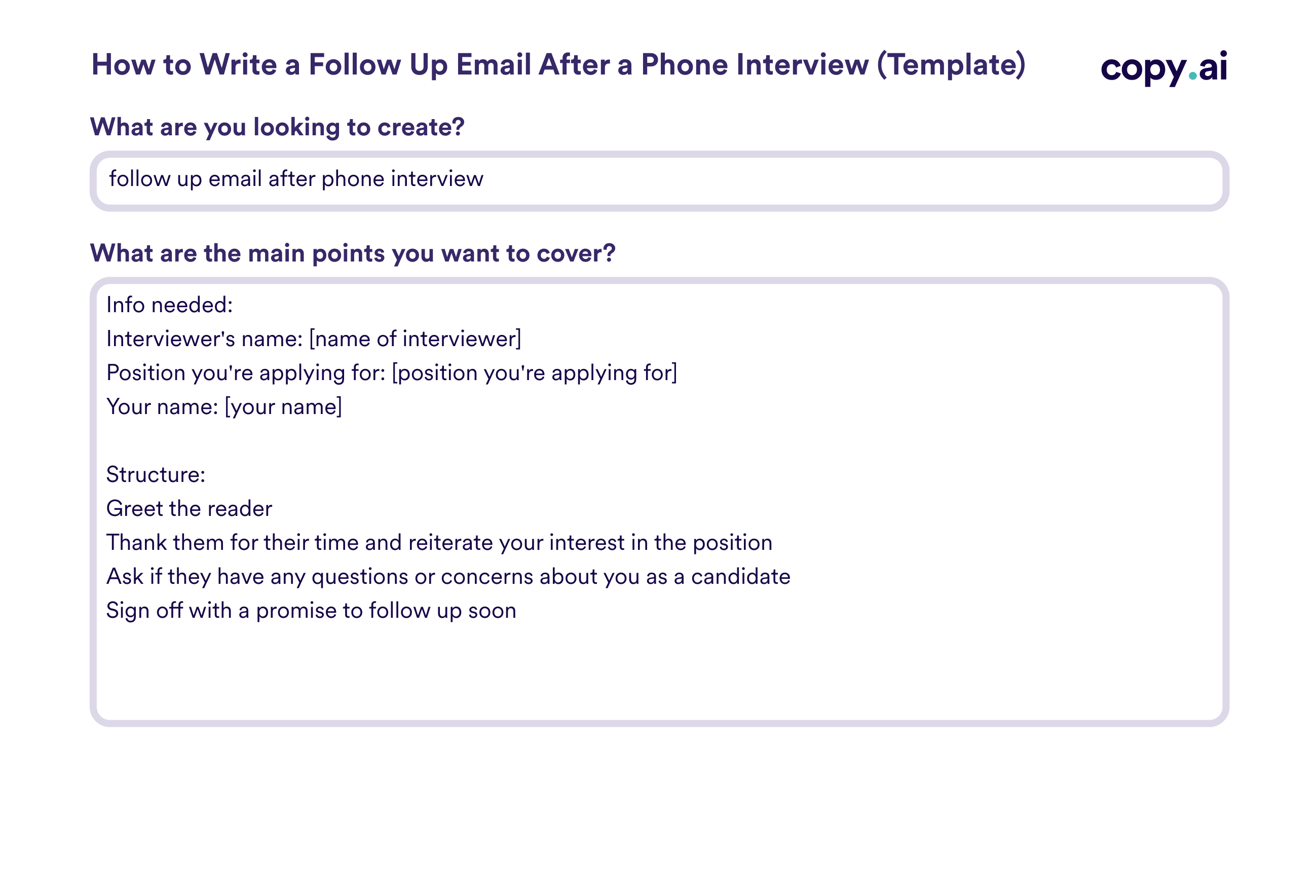 follow up email after phone interview