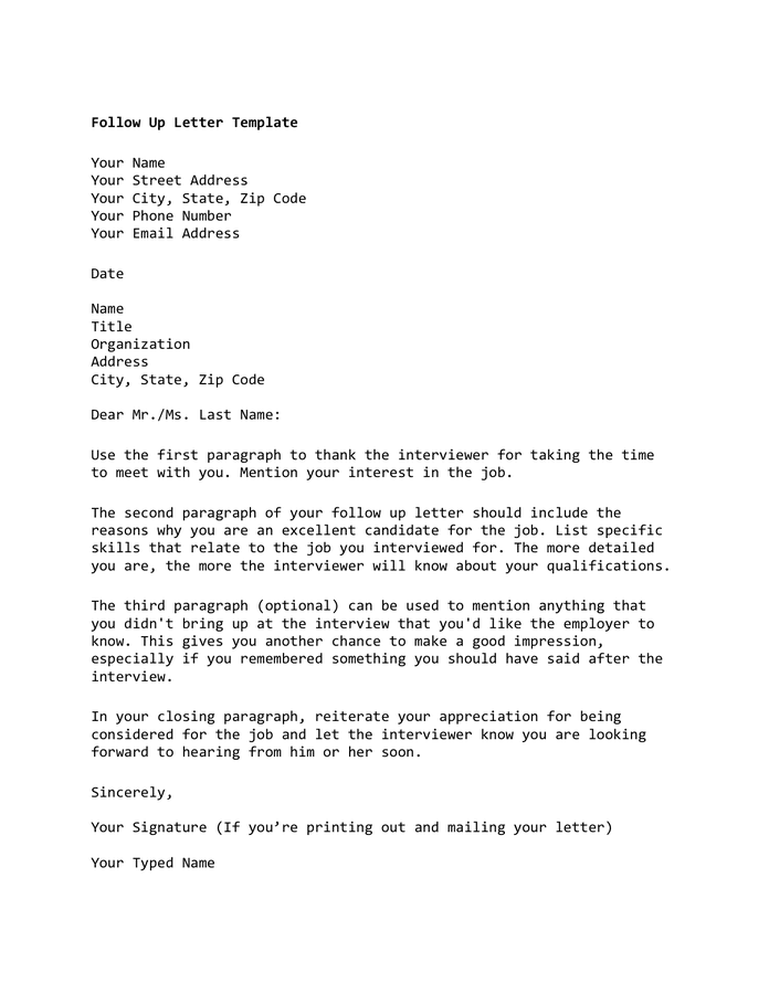Essential Guide to Crafting a Professional Follow Up Letter Template