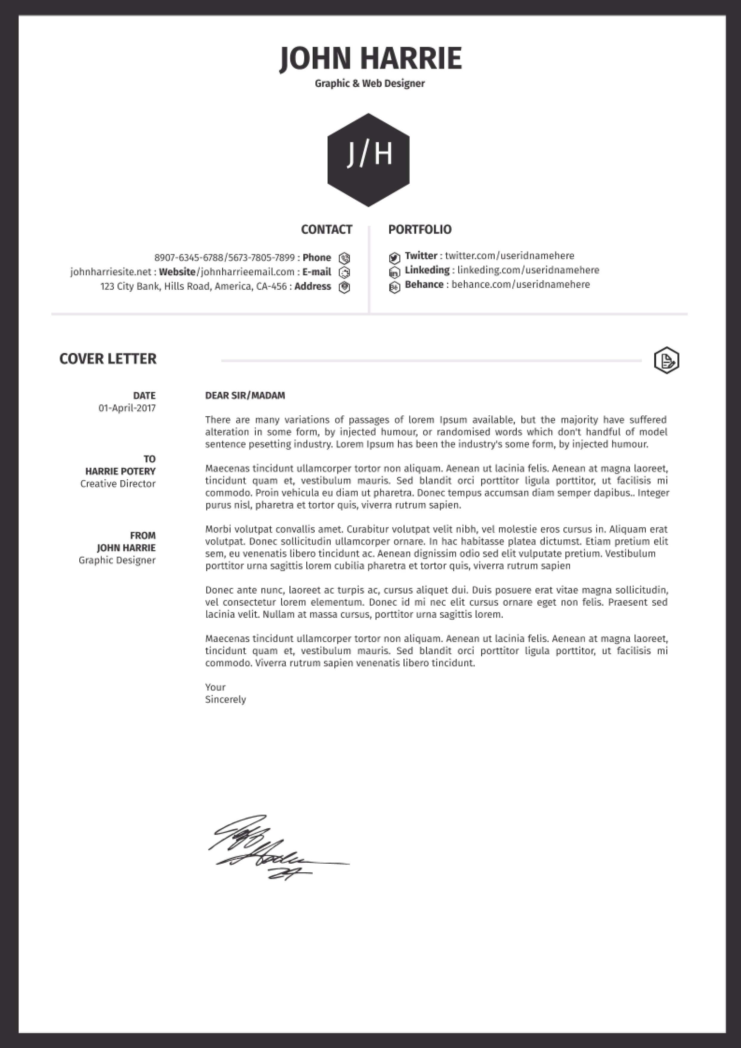 free cover letter template google docs