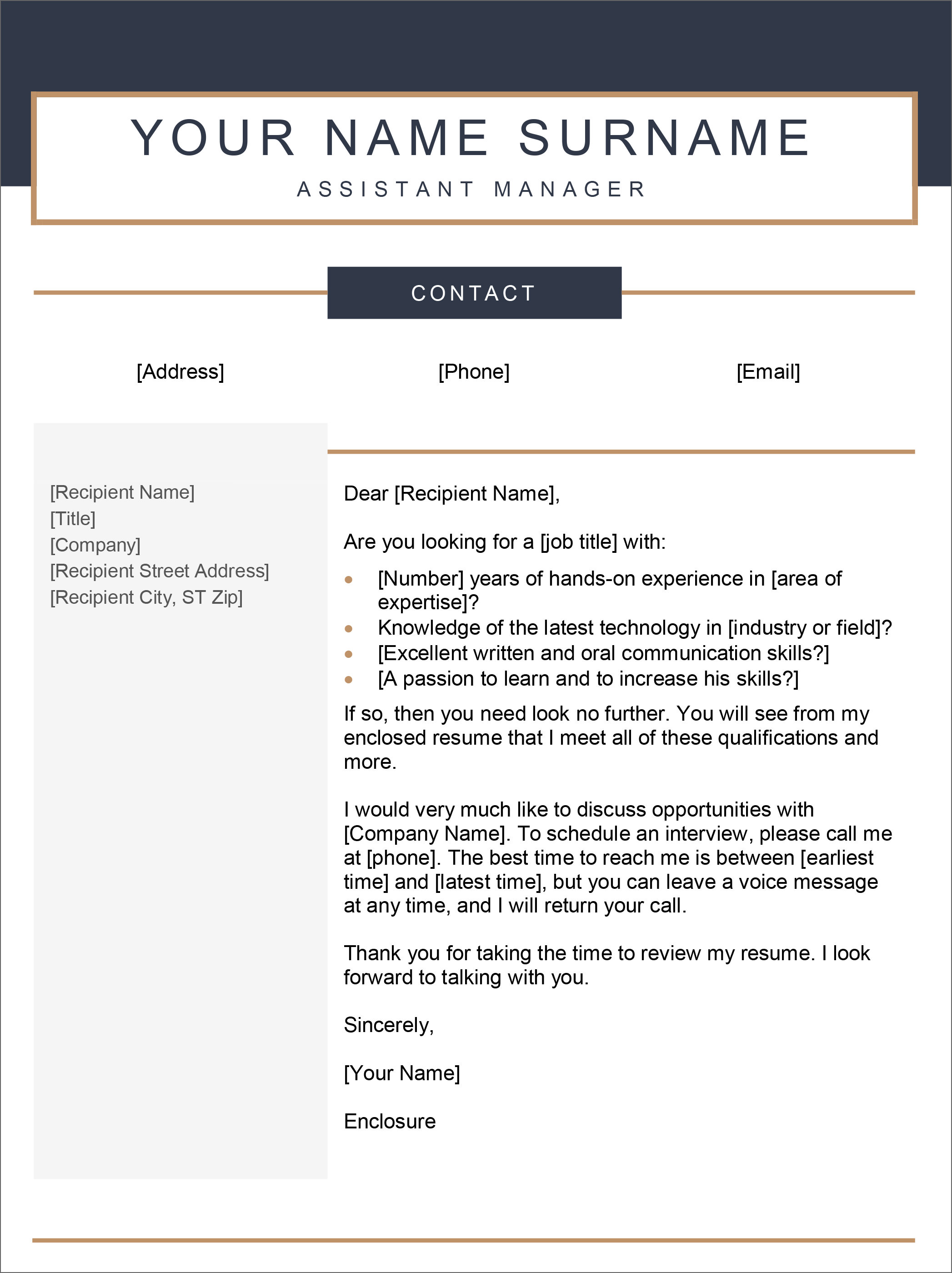 free cover letter template word free download