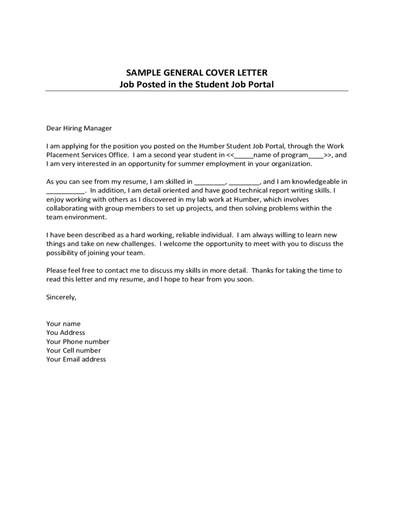Crafting Success: Your Guide to a General Cover Letter Template