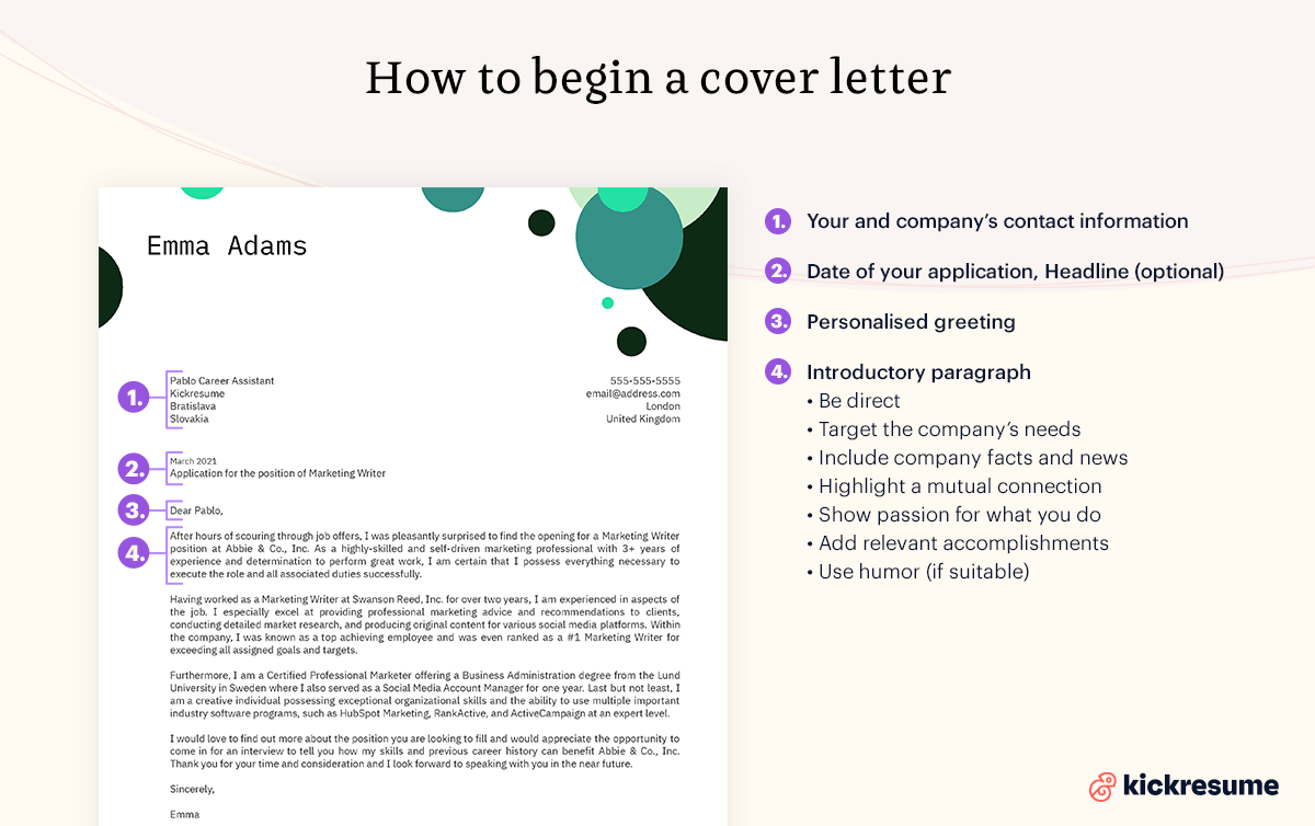10 Examples of Good Cover Letter Openings to Make a Lasting Impression
