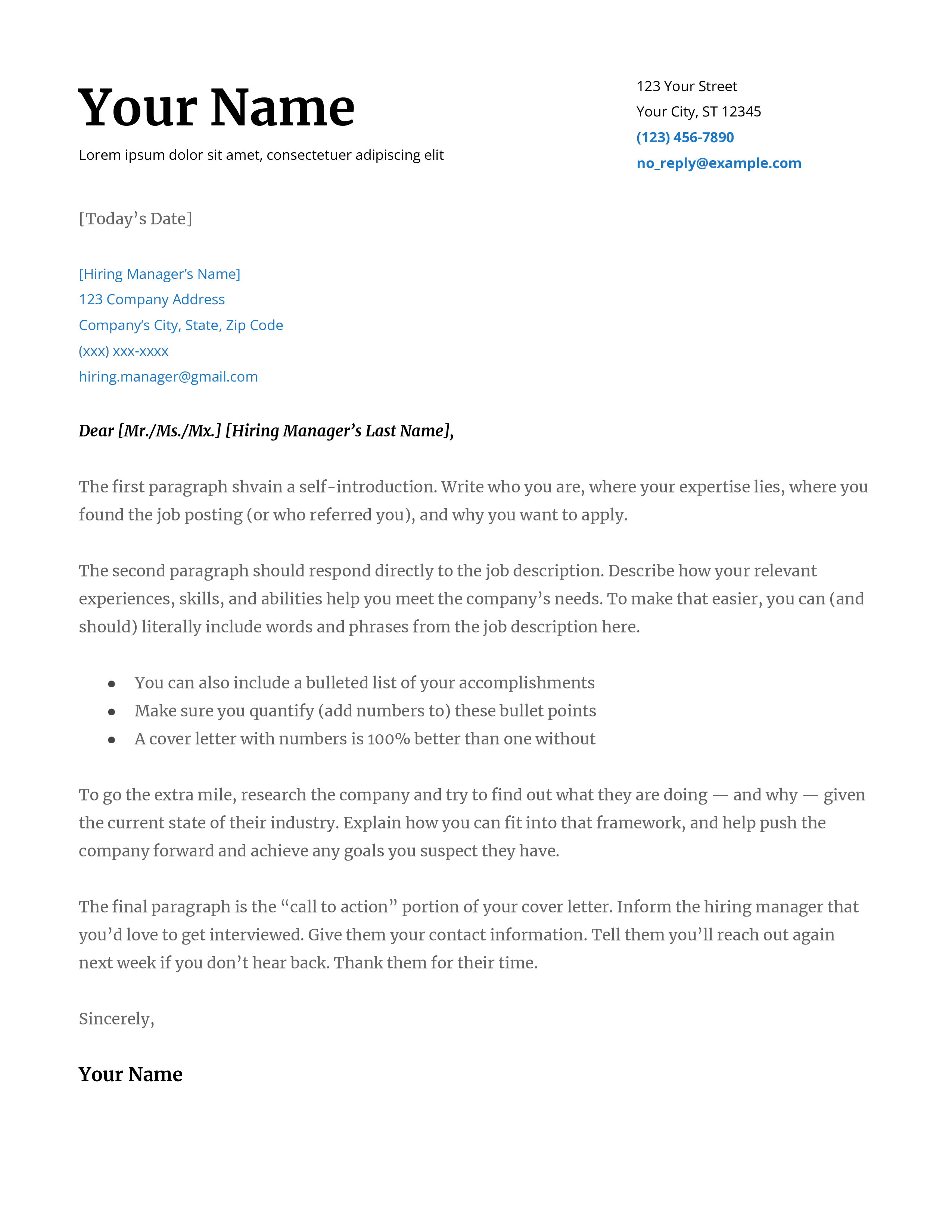 google drive cover letter template