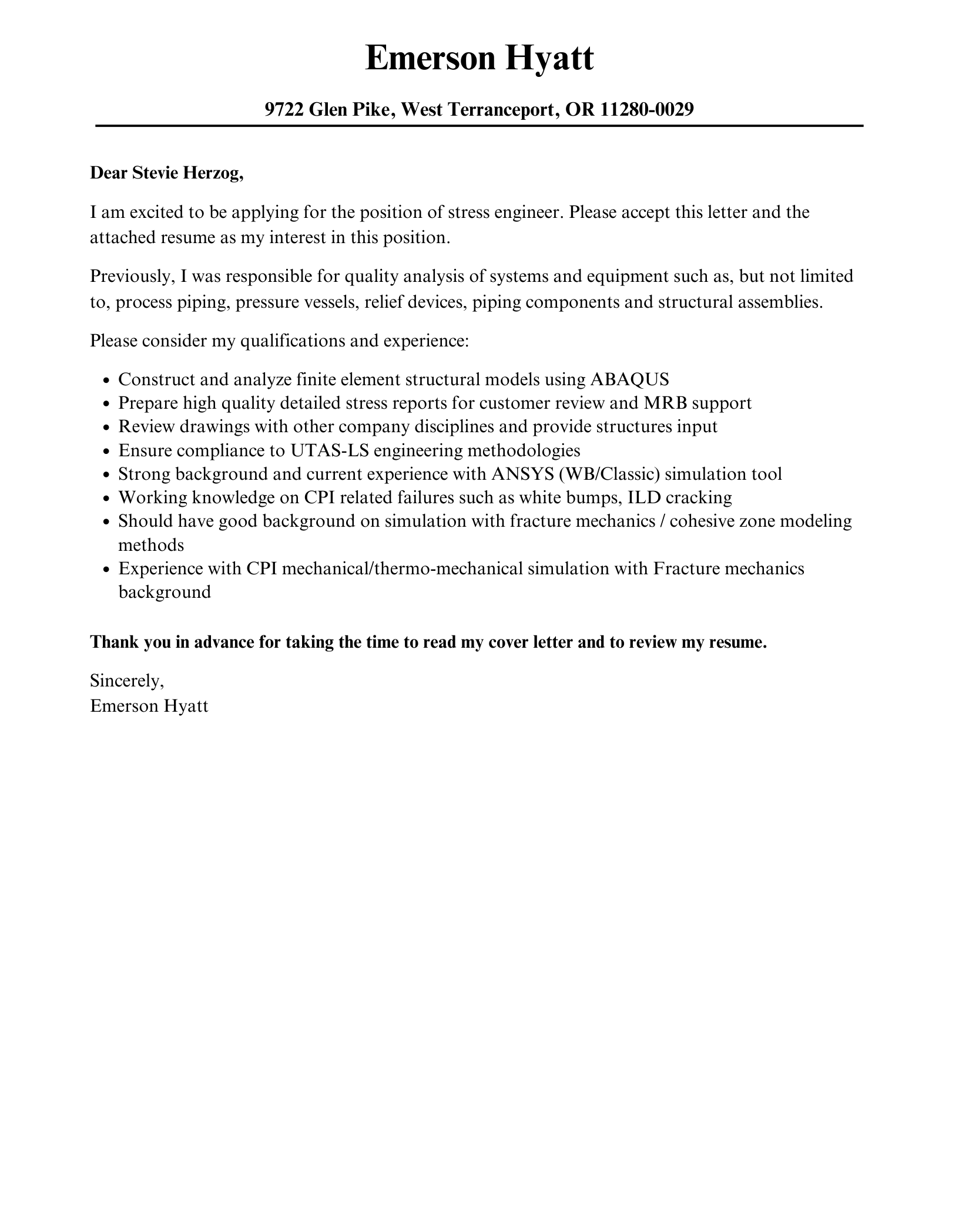 How to Write a High Stress Cover Letter That Stands Out