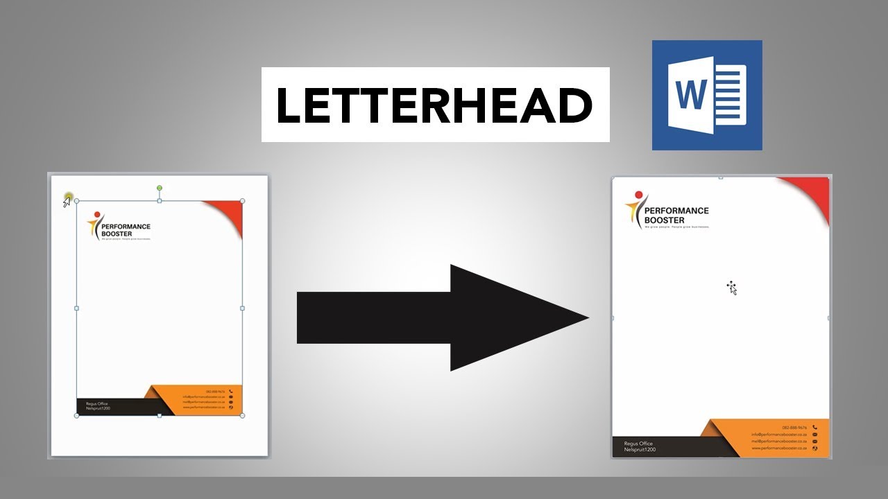 how to add letterhead to word