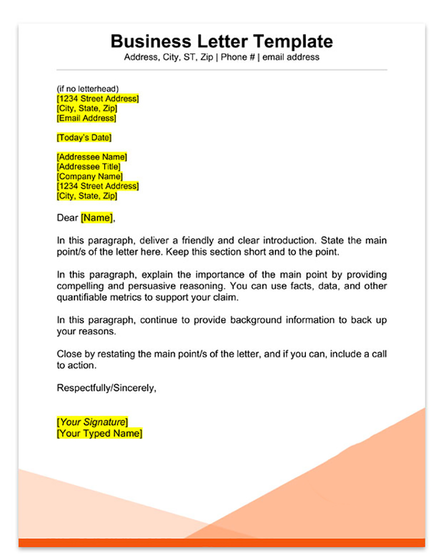how to address a business letter