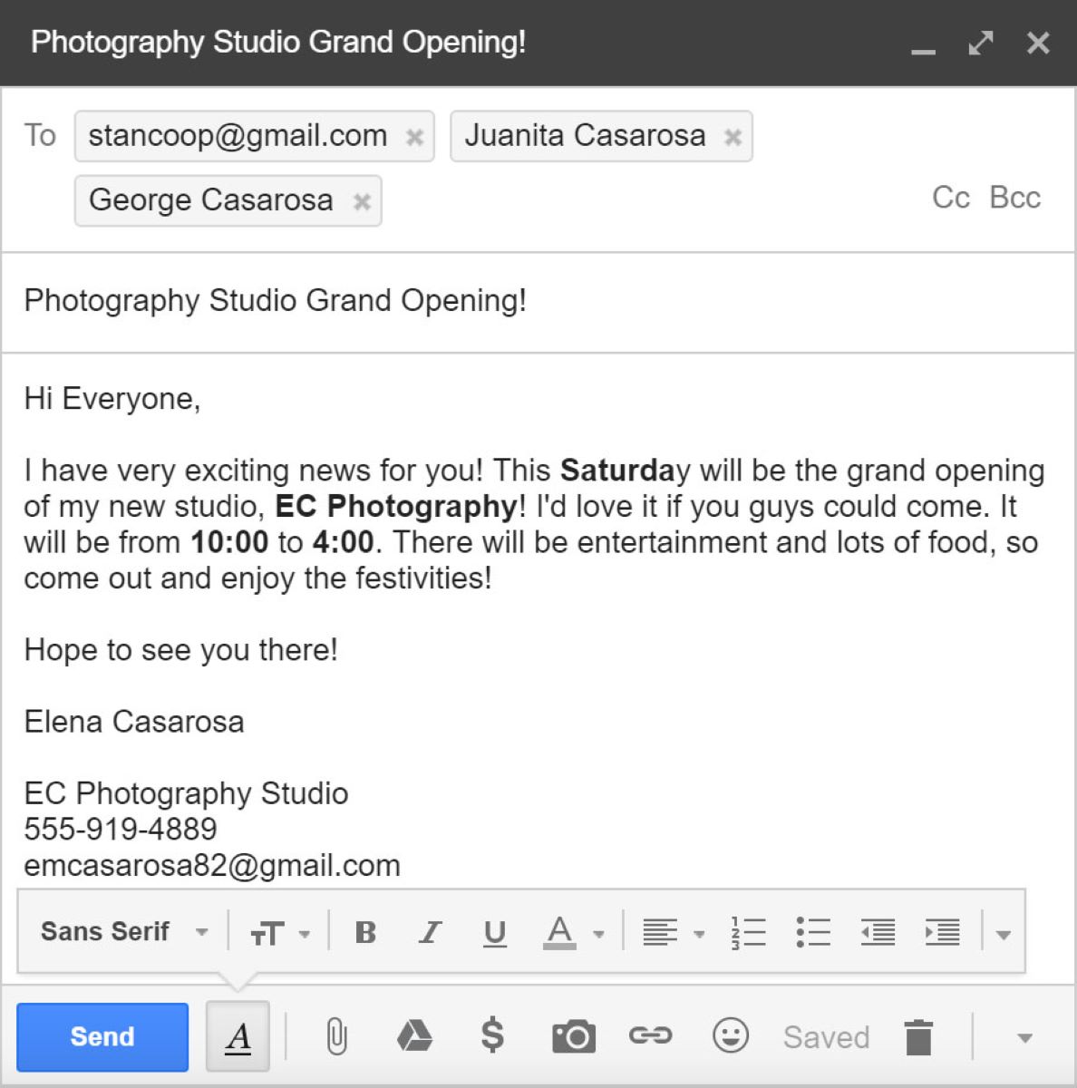how to address an email