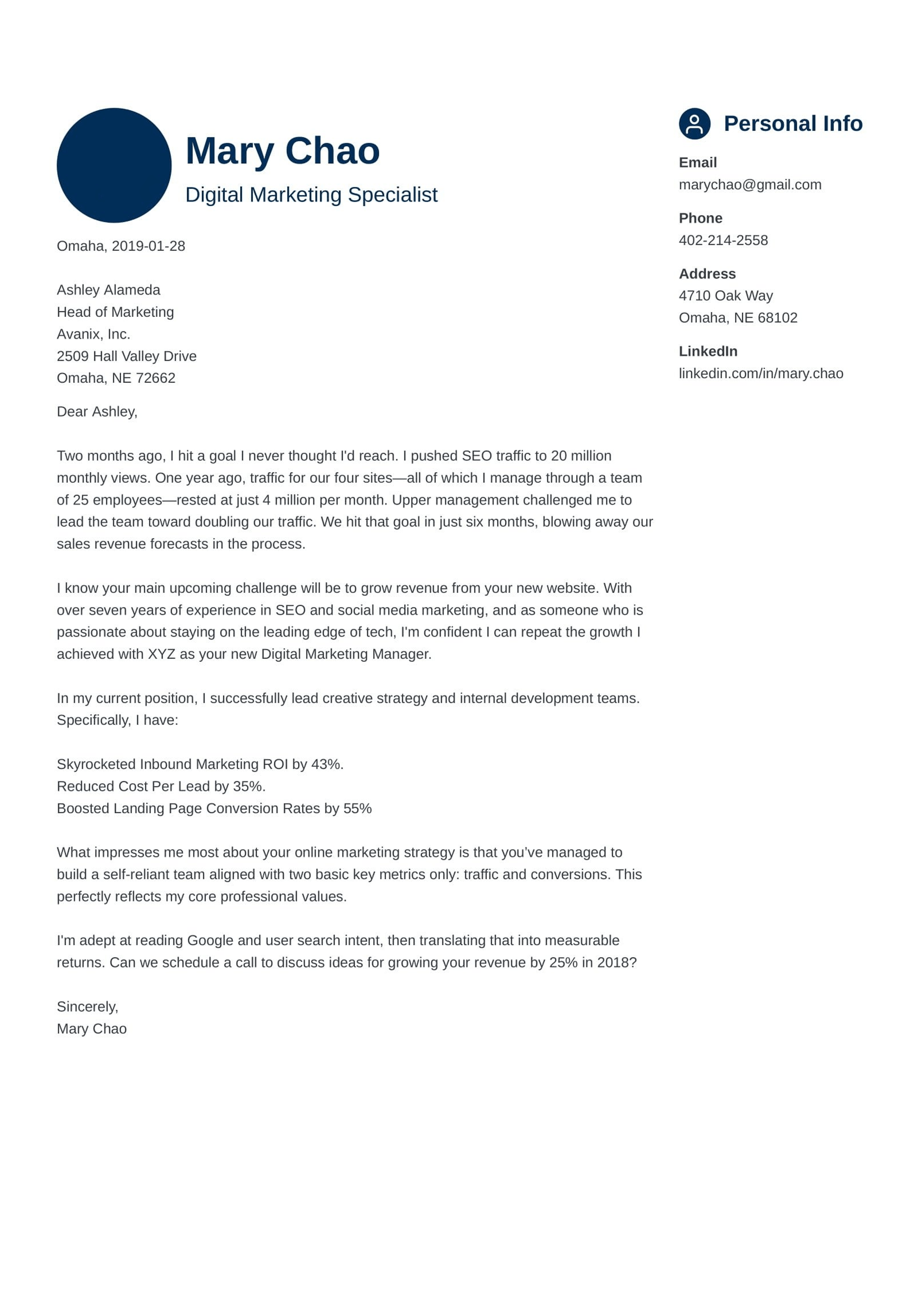 how to address cover letter without name