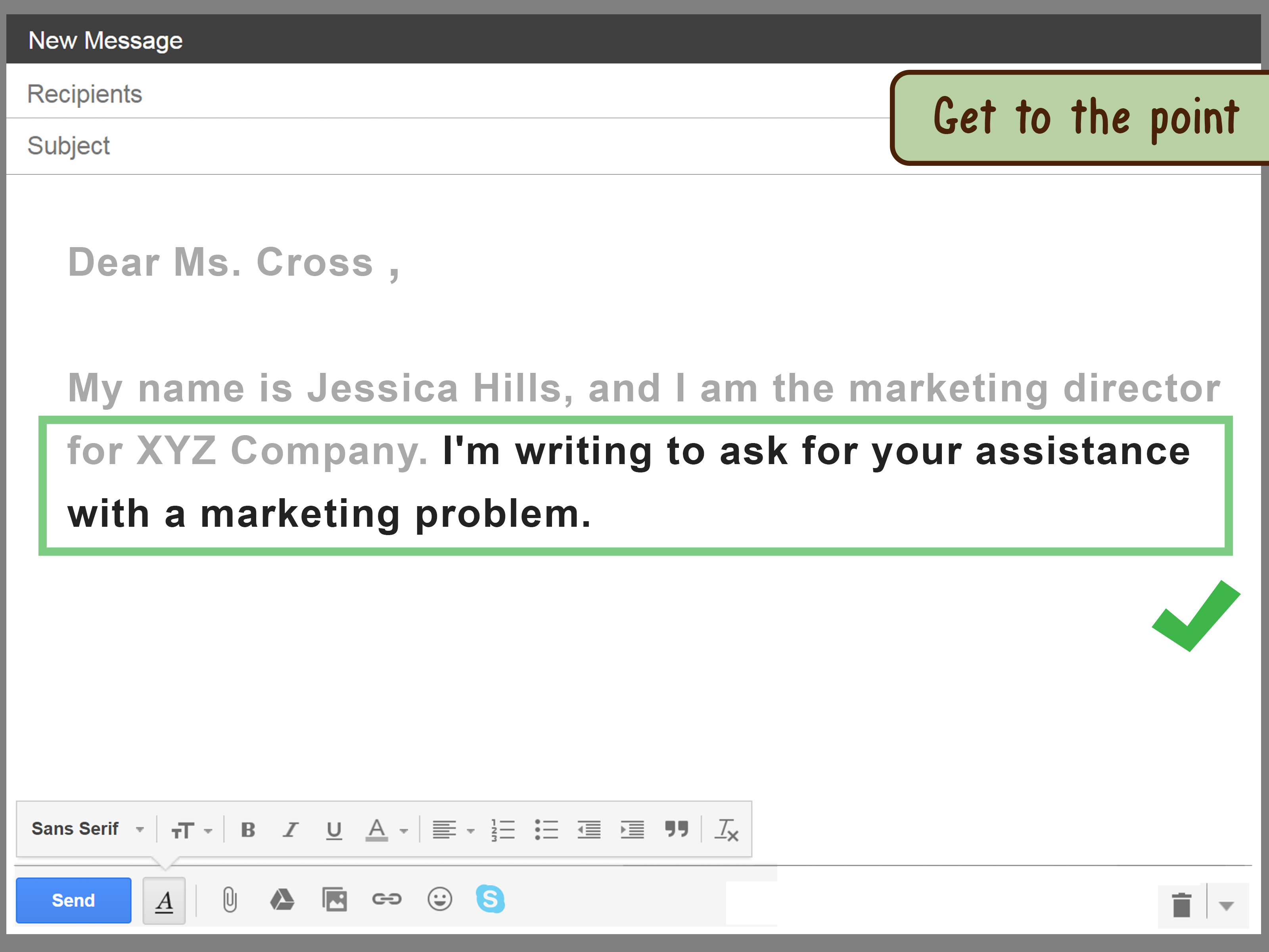 how to begin a formal email