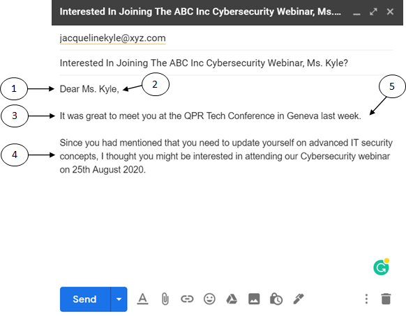 how to begin an official email