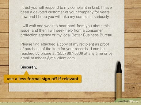 how to close a complaint letter
