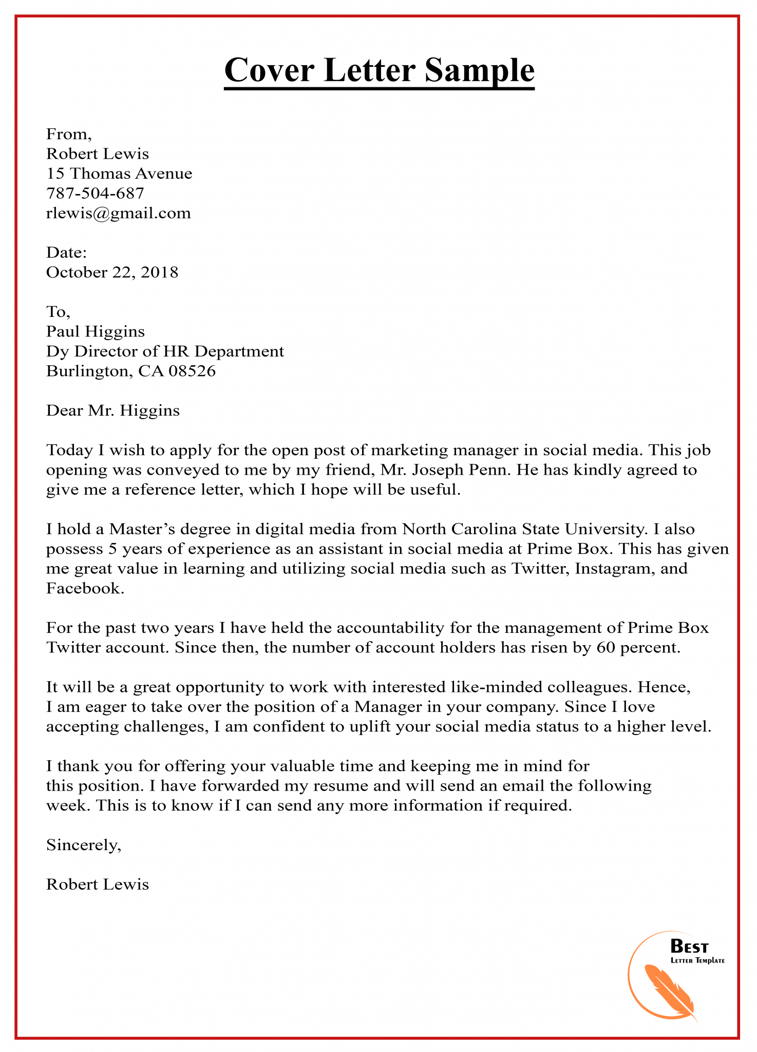 how to close a cover letter examples