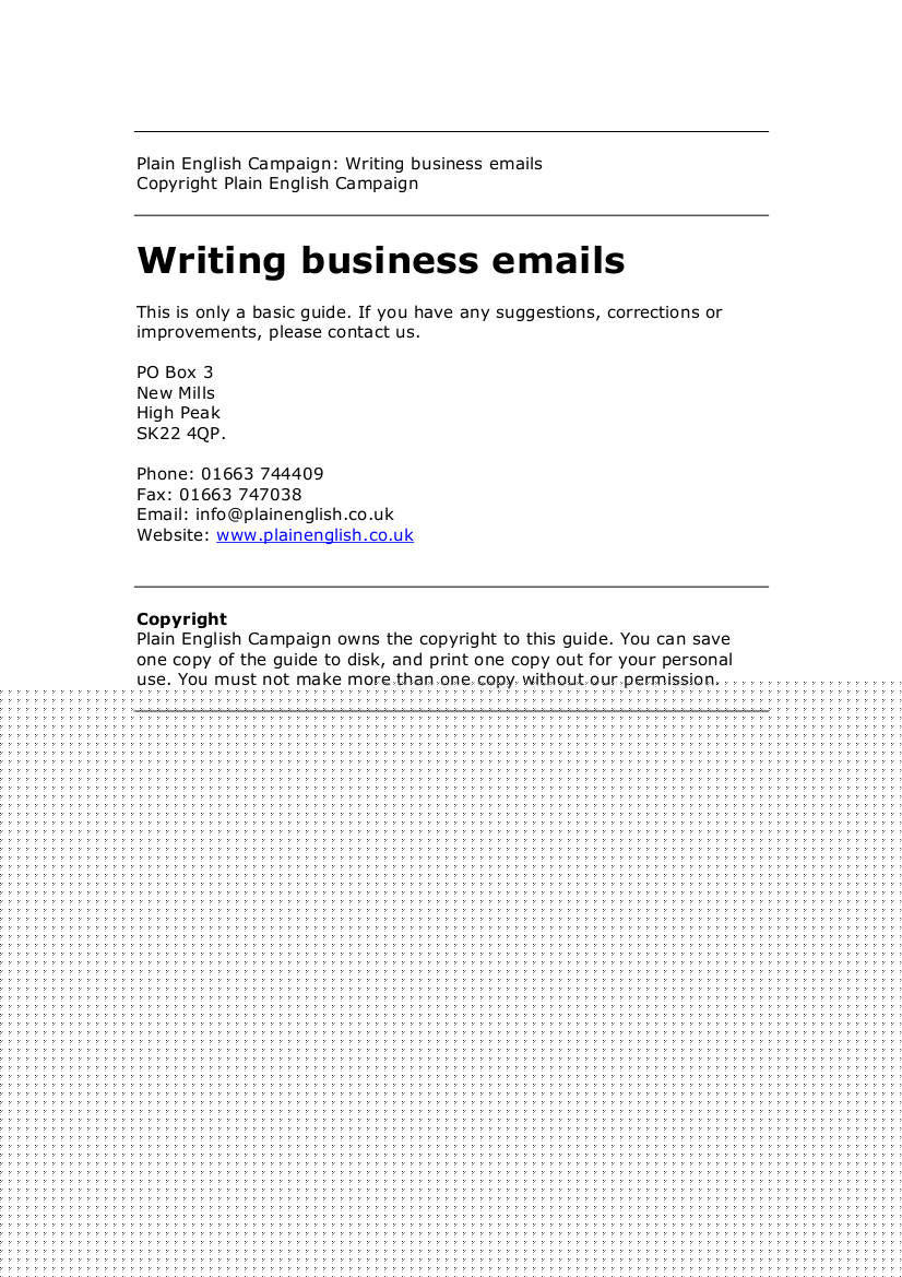 how to compose a business email