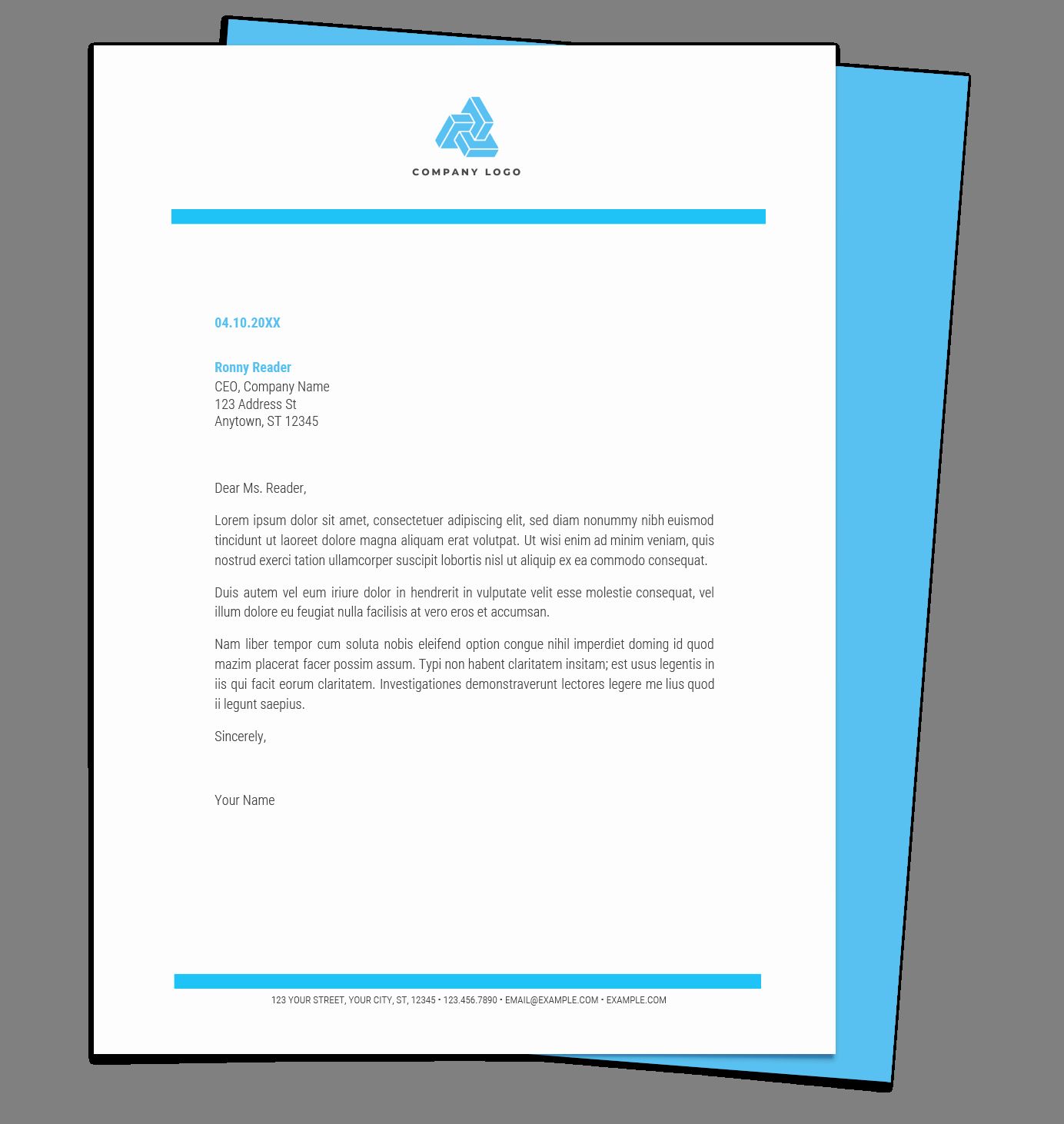 how to create a letterhead in word