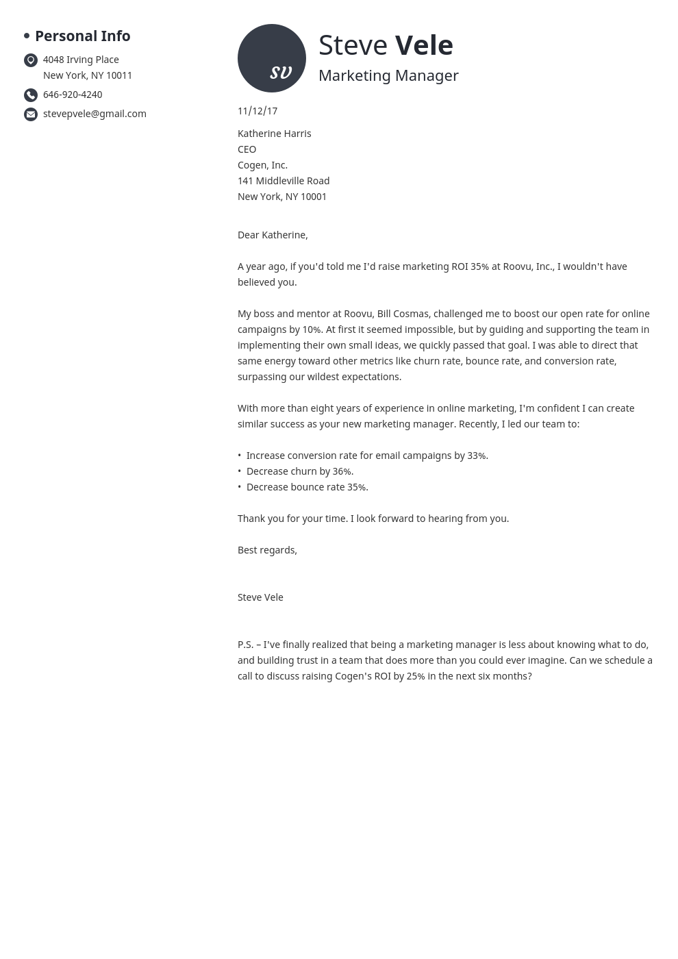 how to end a cover letter