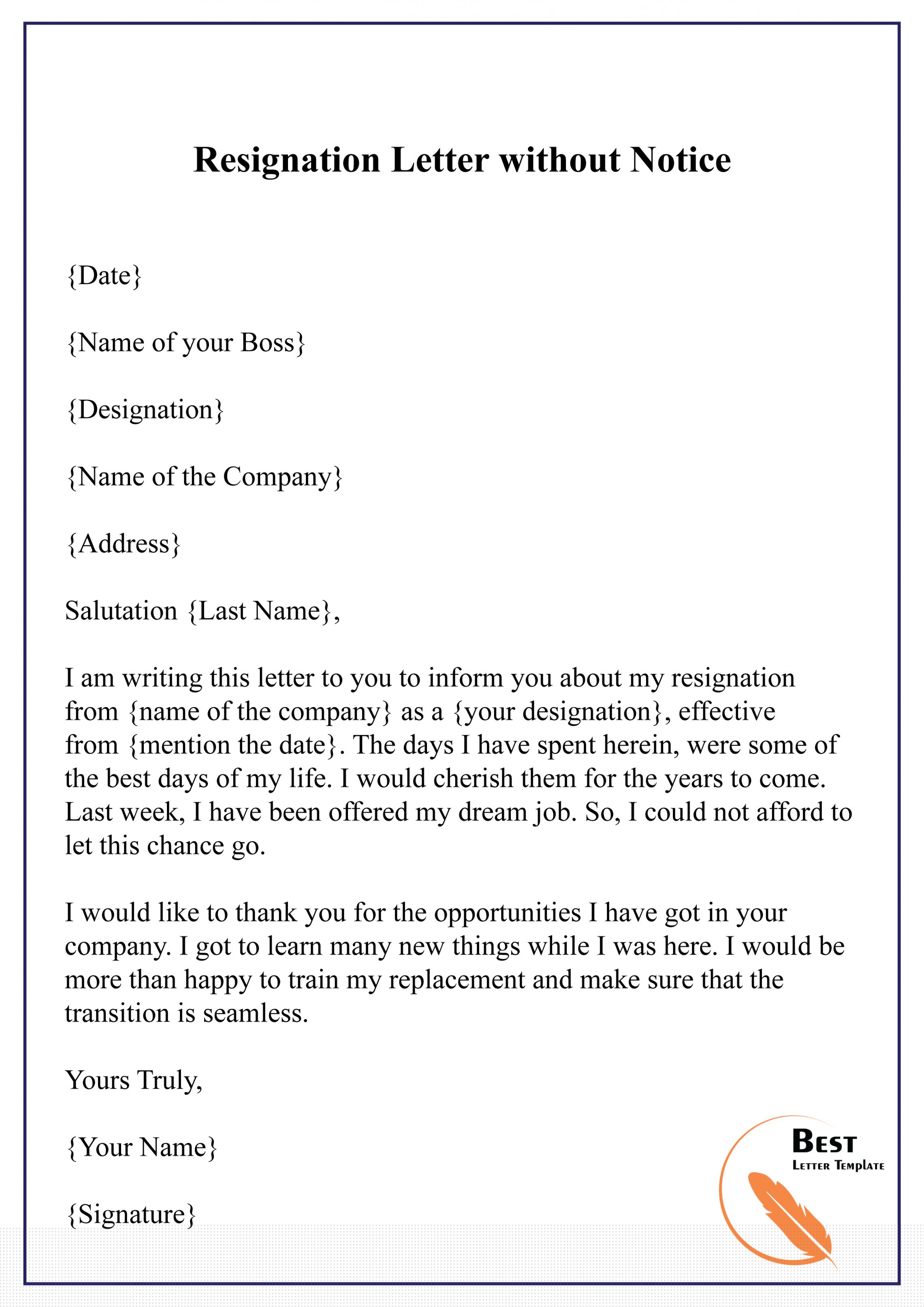 how to give notice of resignation
