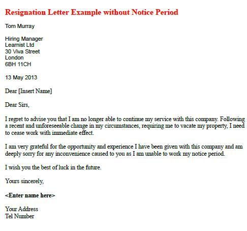 how to leave a job without notice