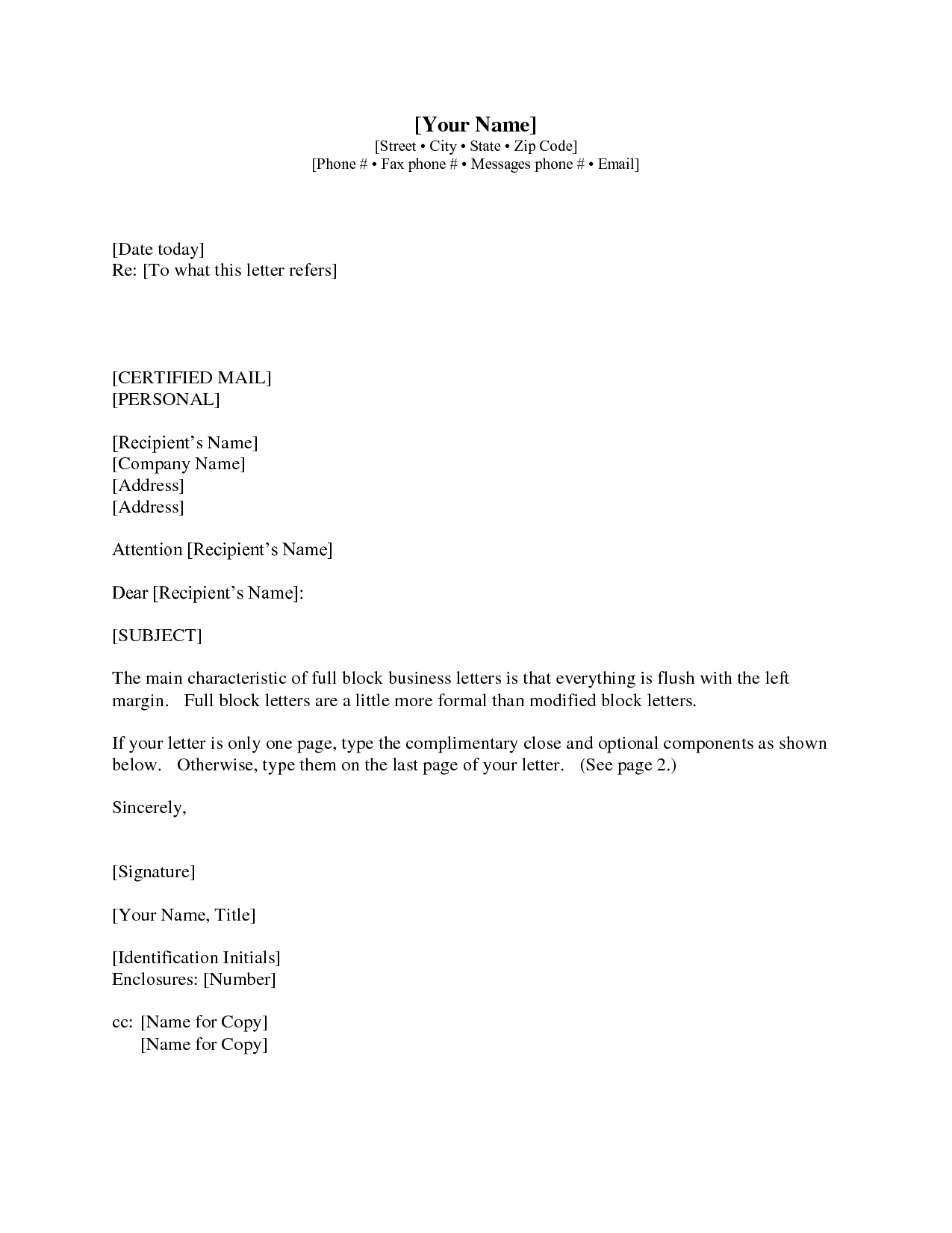 how to note attachments in a letter