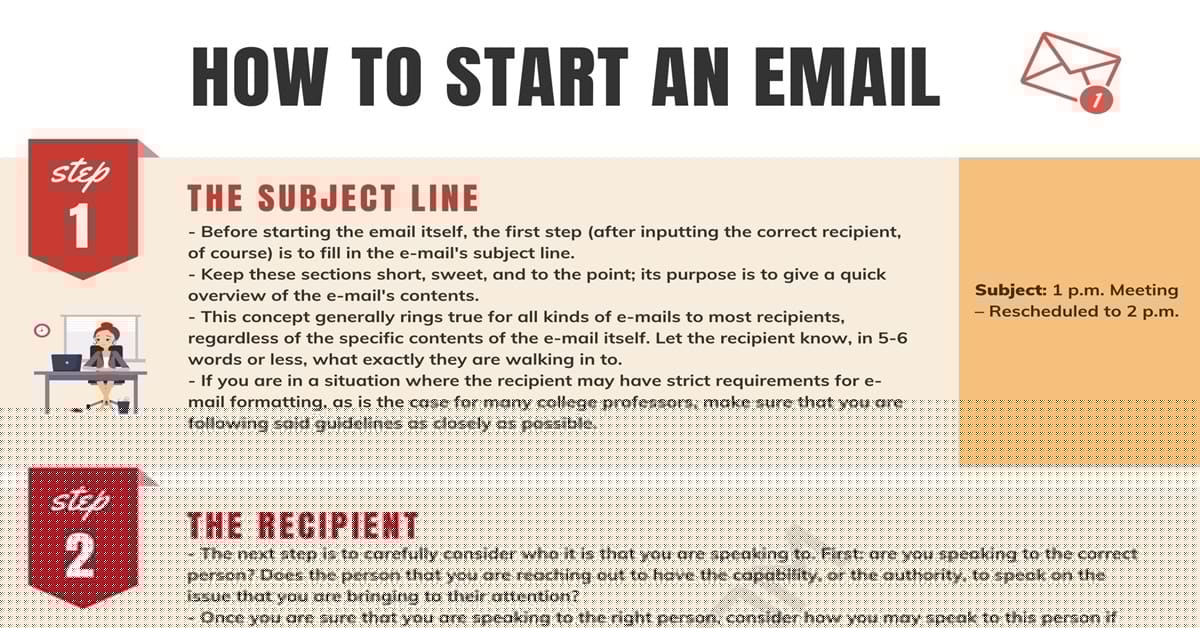 how to professionally begin an email