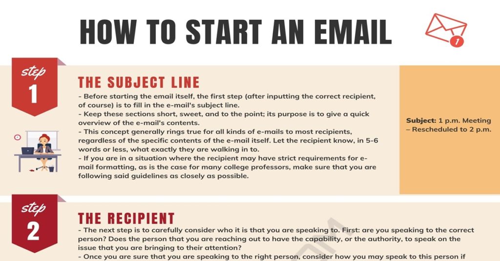 how to professionally start an email