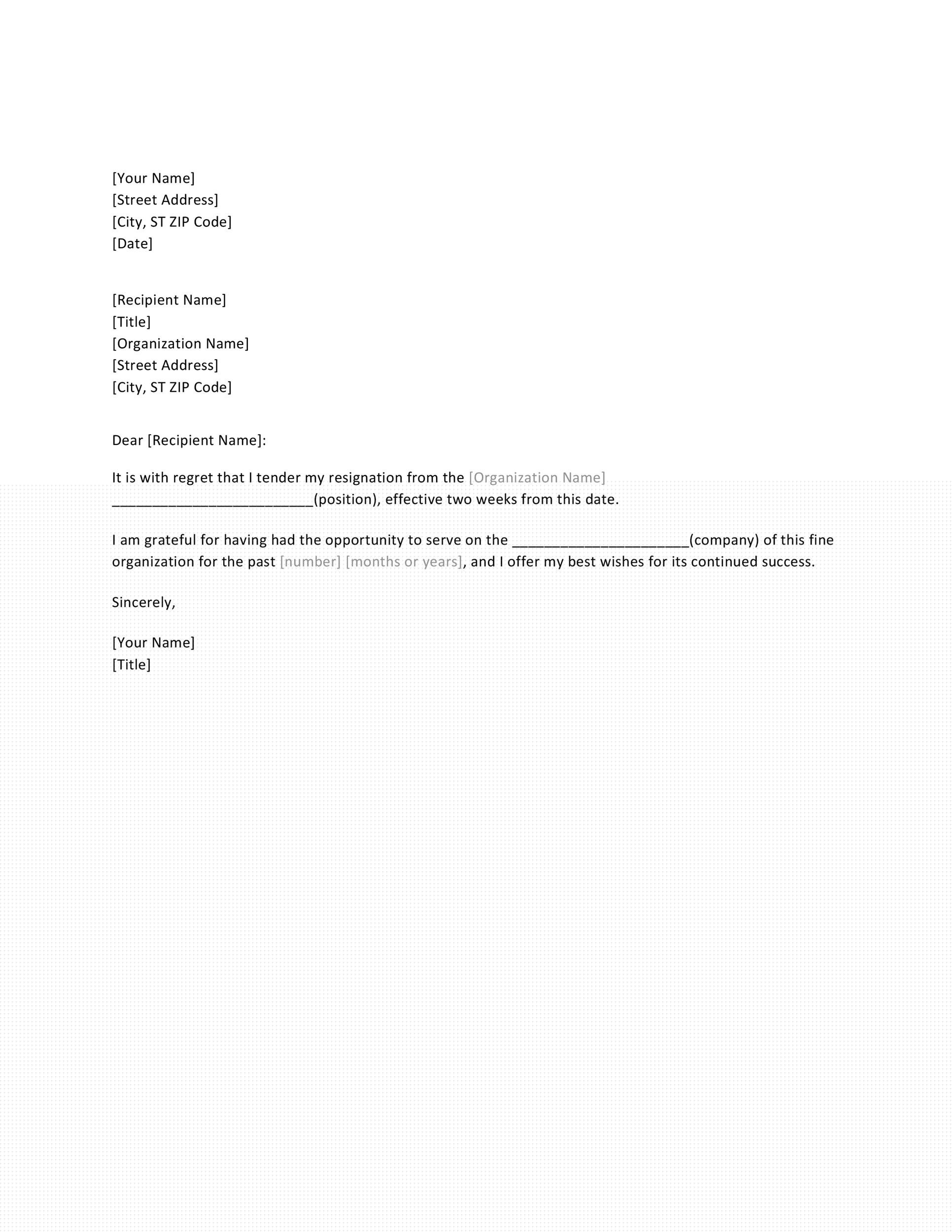 how to put in 2 week notice
