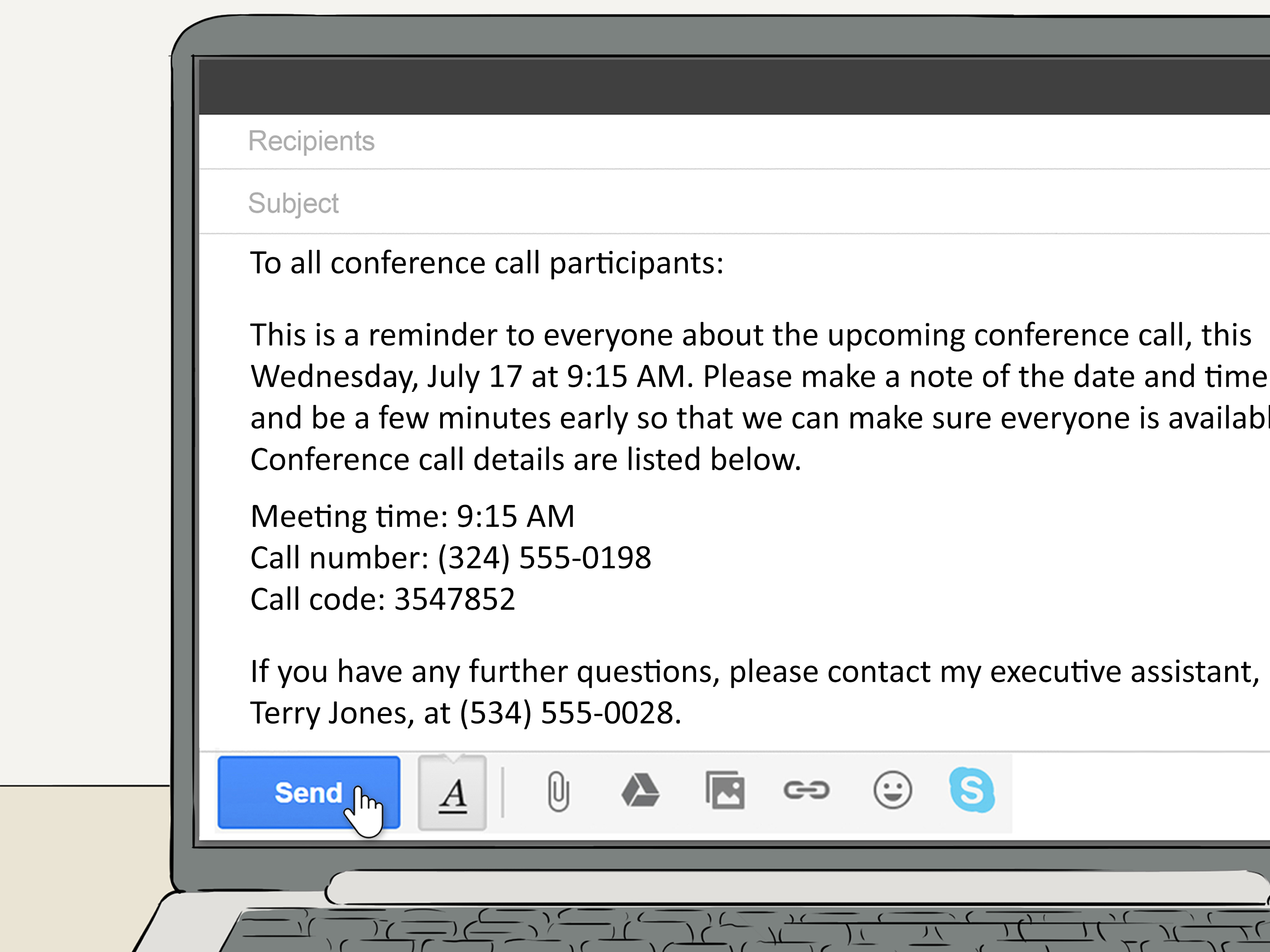 how to send a professional email