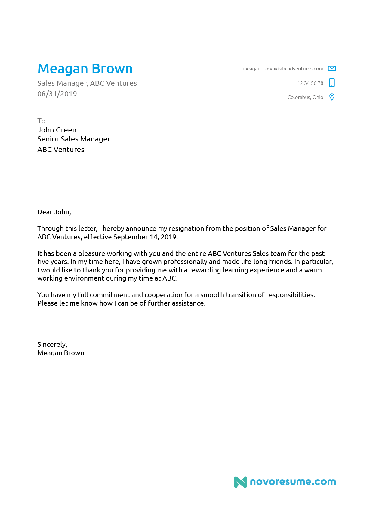 how to send resignation letter