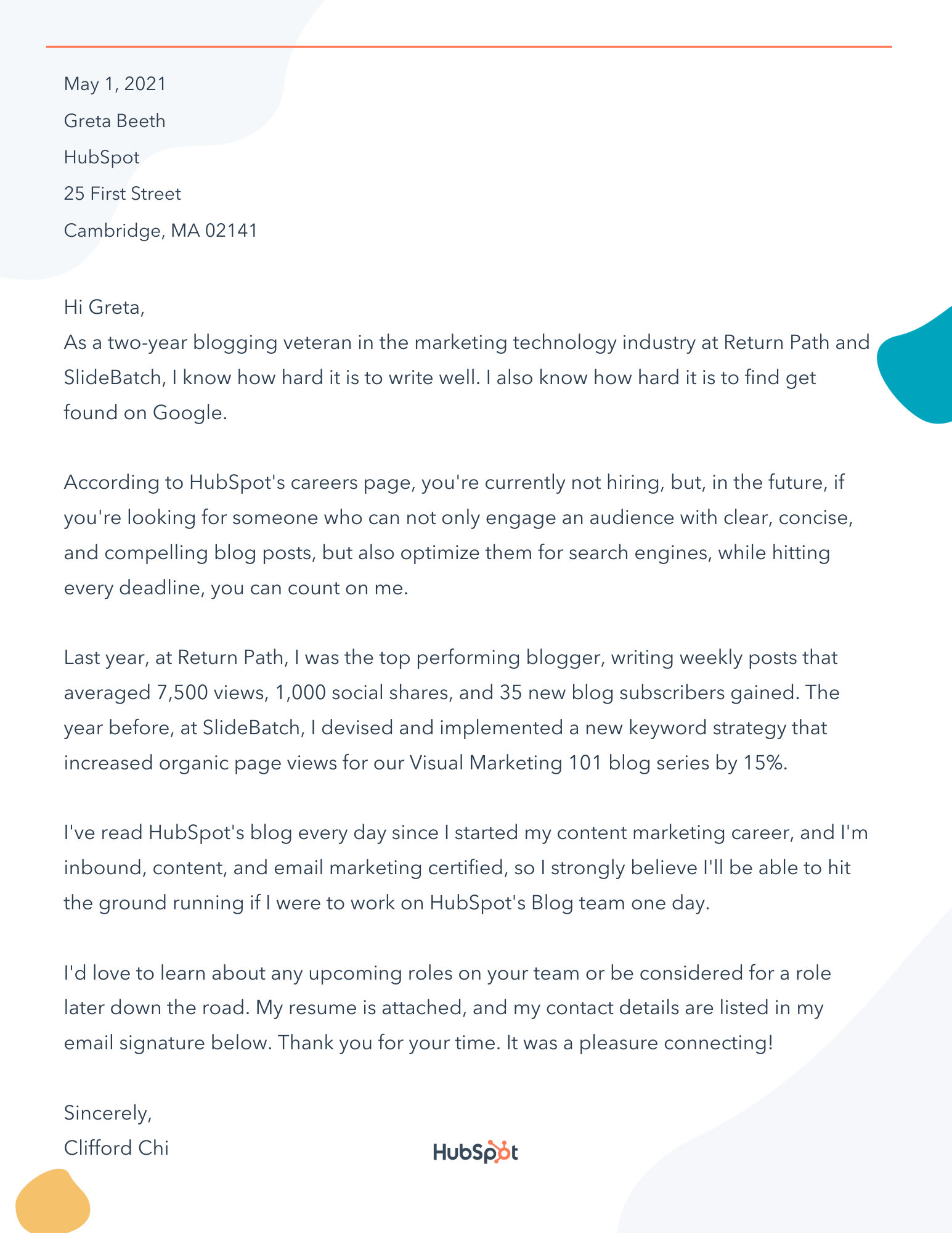 how to start a letter of interest