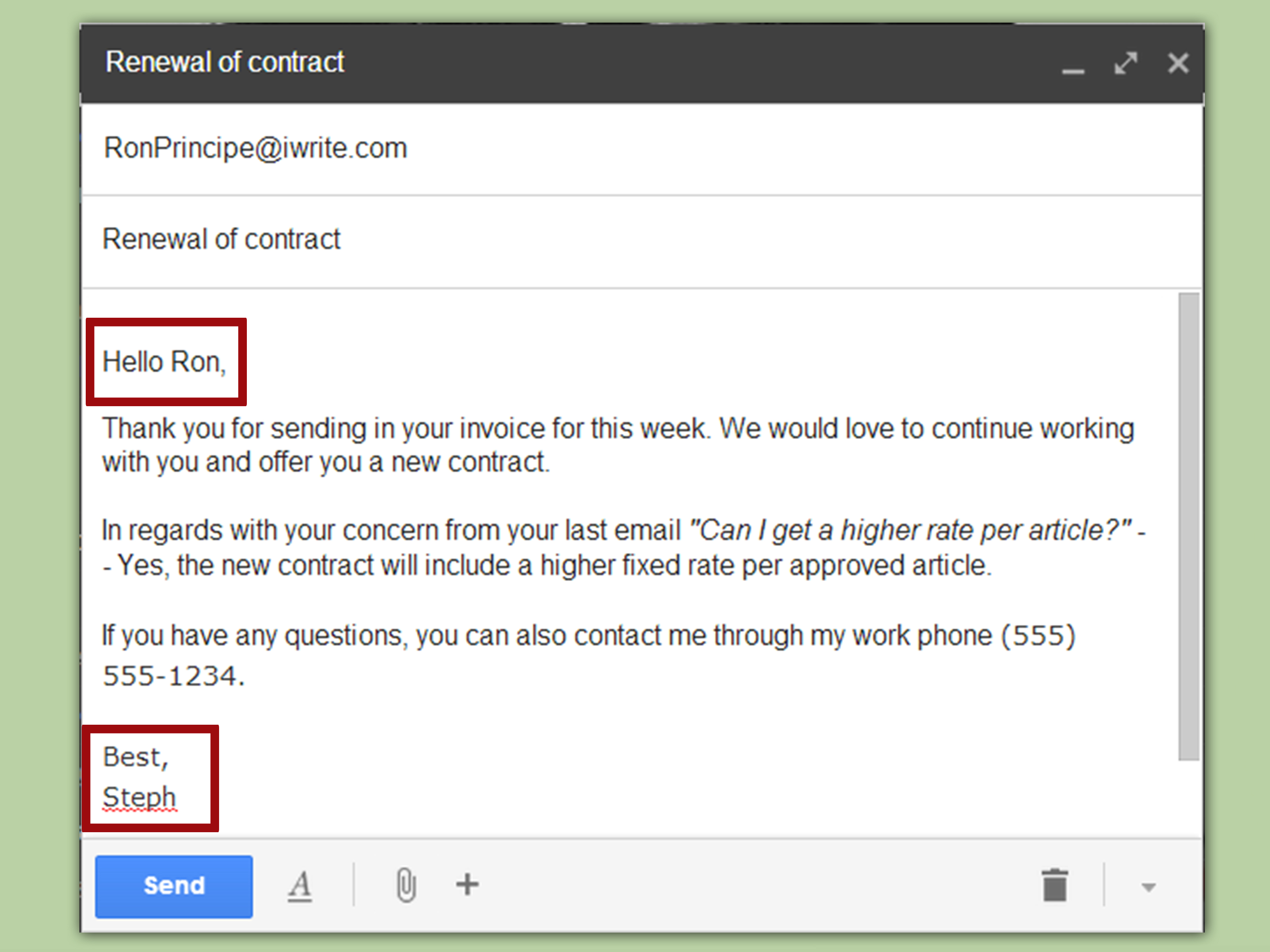 how to type an email