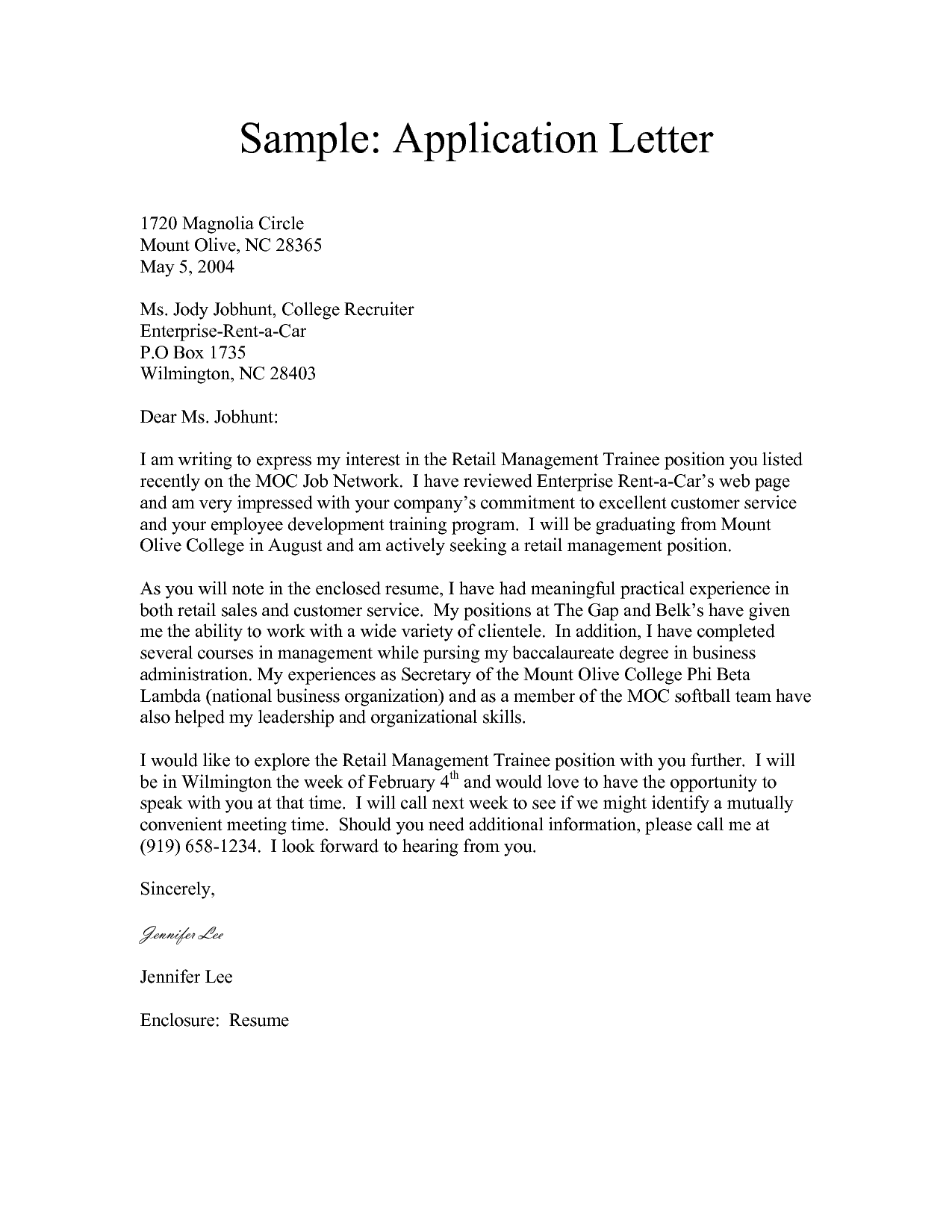 how to write a general application letter
